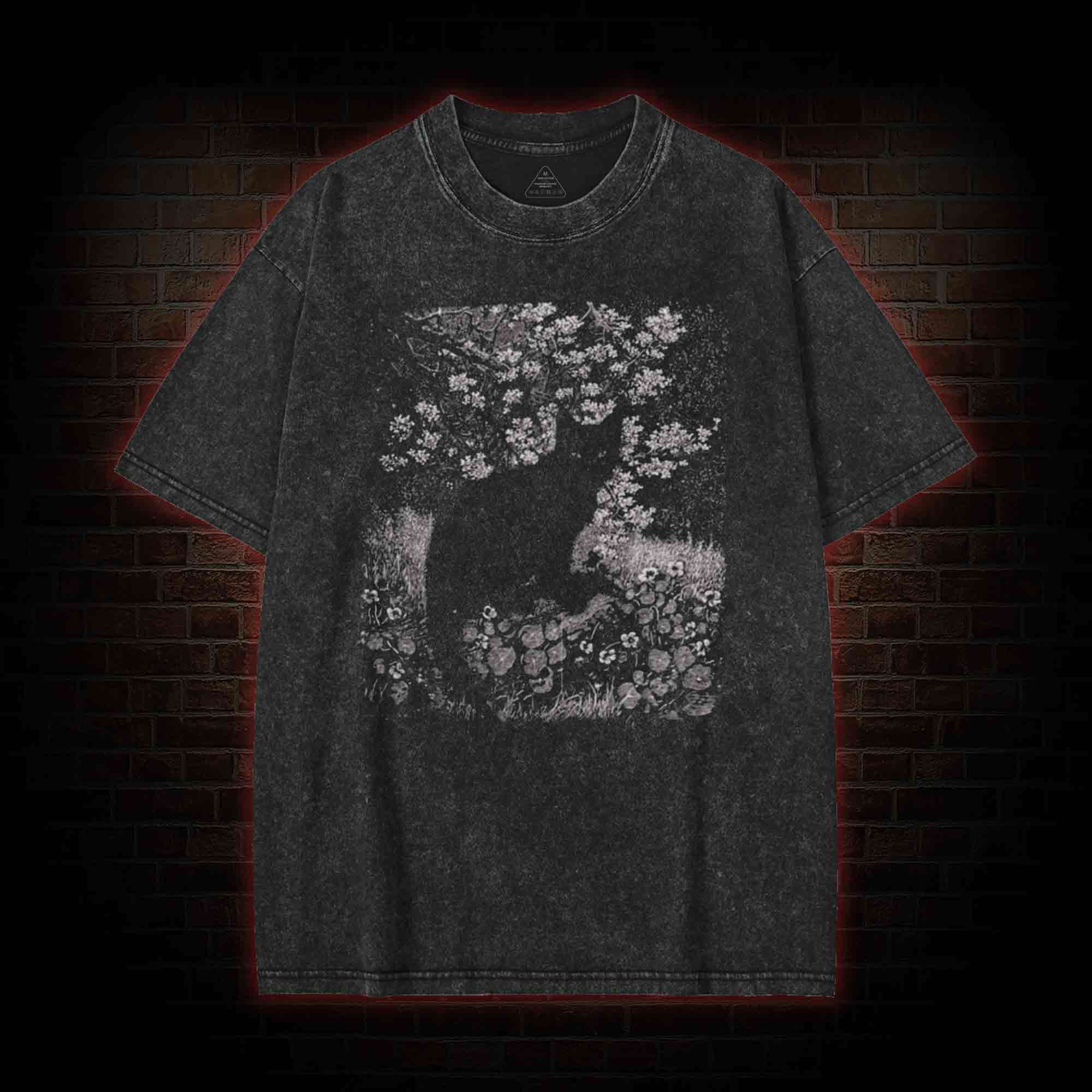 Vintage Black Cat Washed T-shirt