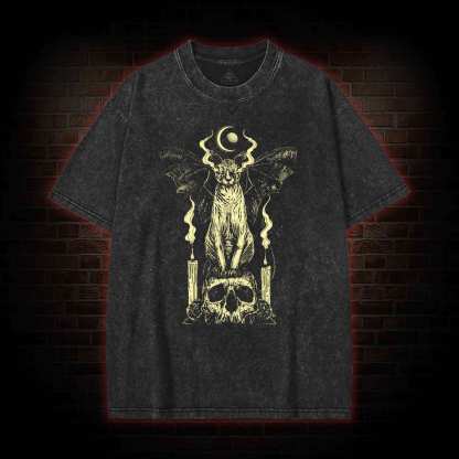 Sphynx Cat Washed T-shirt