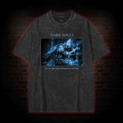 The World Falls into Dark Washed T-shirt