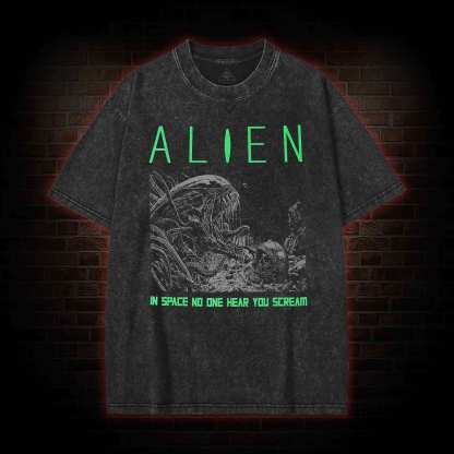 In Space No One can Hear You Scream Washed T-shirt