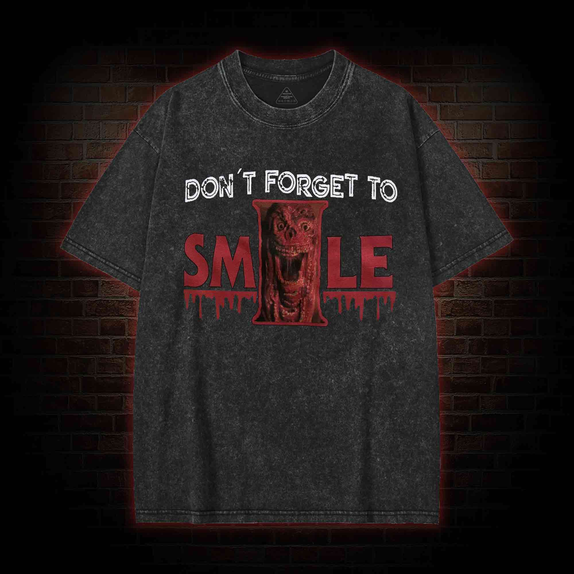 Don't Forget to Smile Washed T-shirt