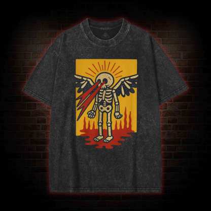 Skeletal Angel Washed T-shirt