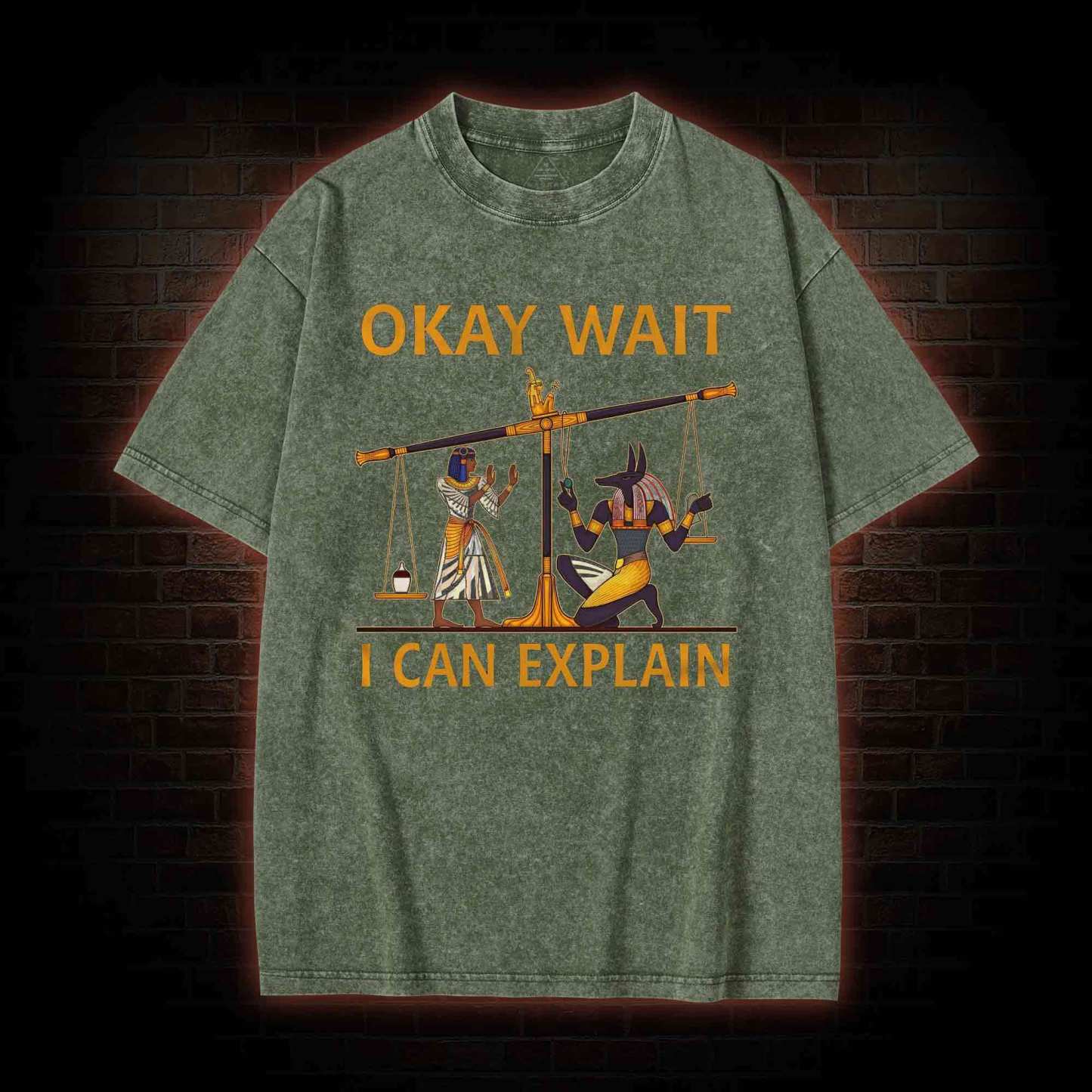 Okay Wait I can Explain Washed T-shirt