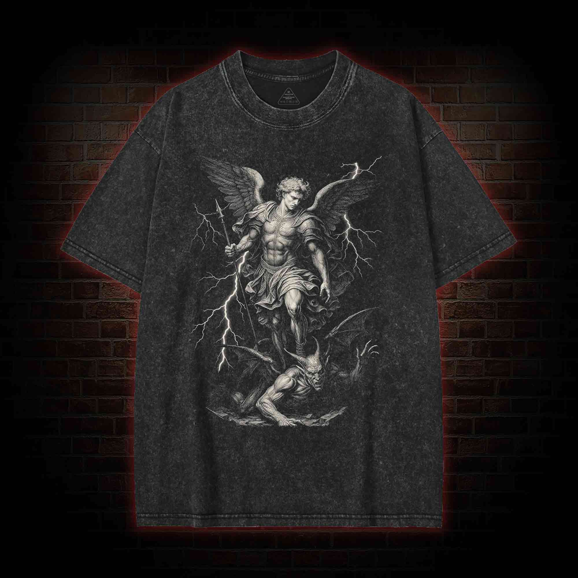 Saint Michael Archangel Washed T-shirt