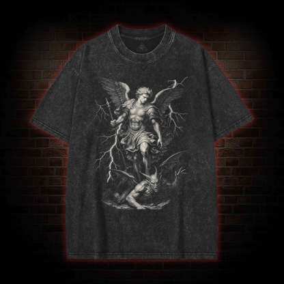 Saint Michael Archangel Washed T-shirt