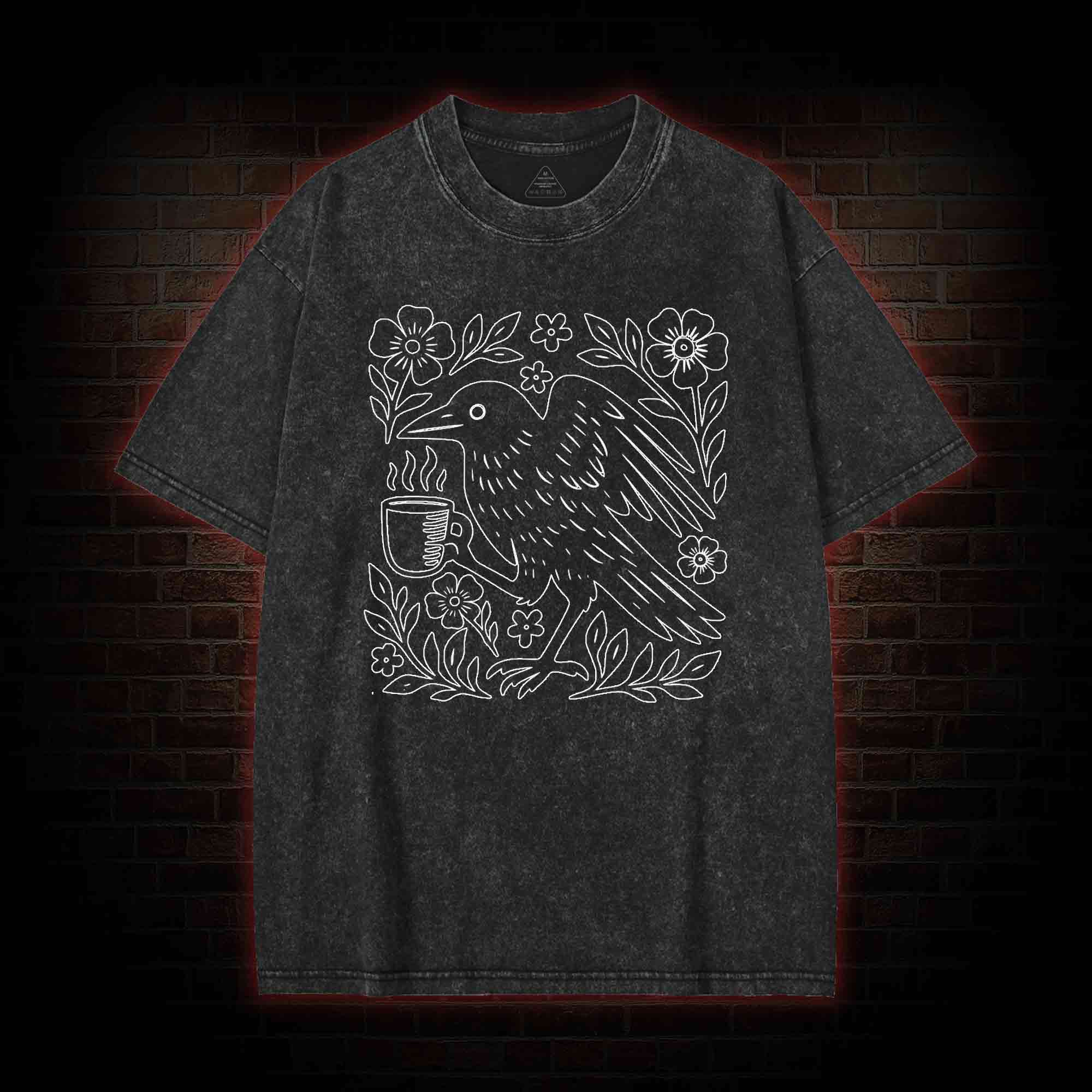 Bird Coffee Washed T-shirt