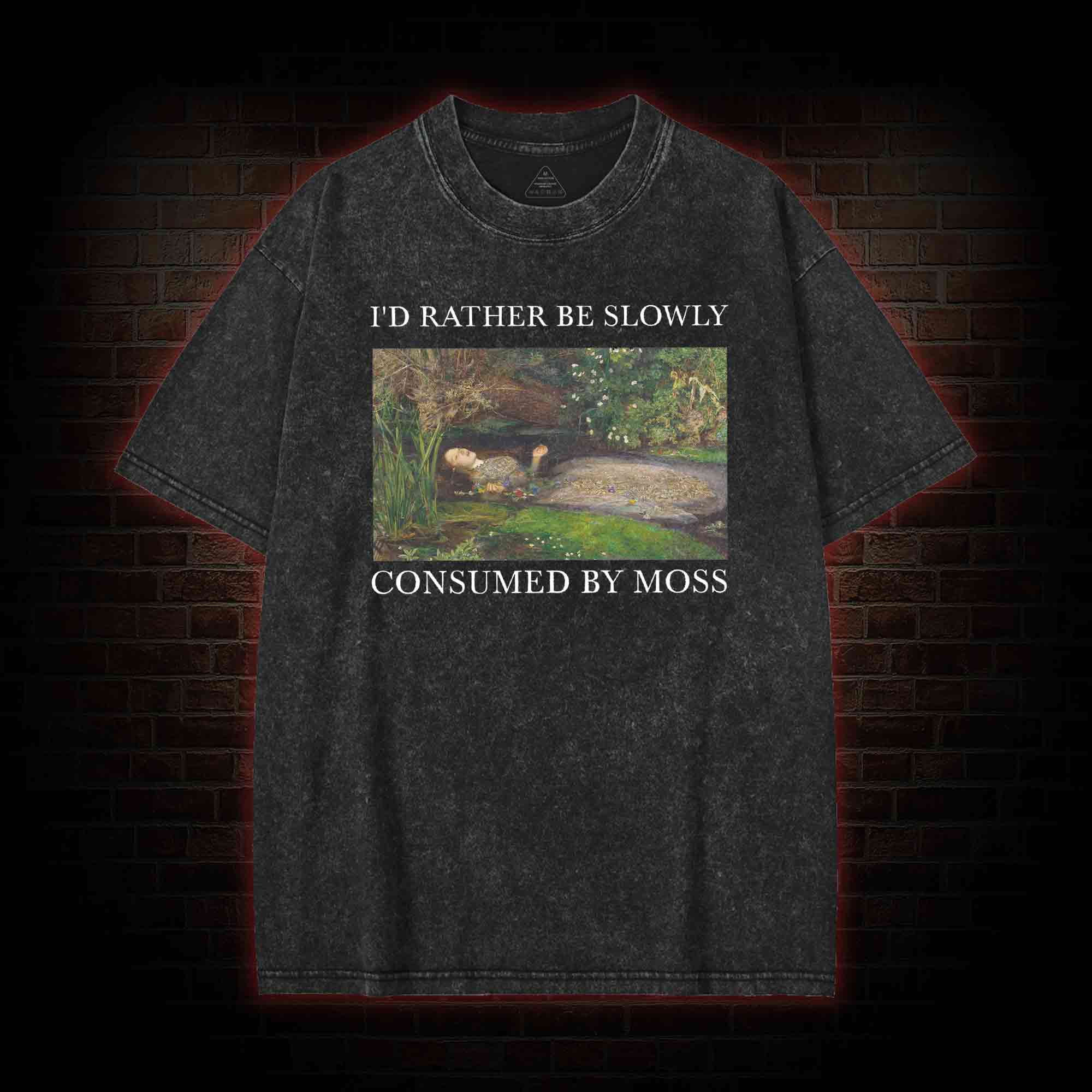 Slowly Consumed by Moss Washed T-shirt