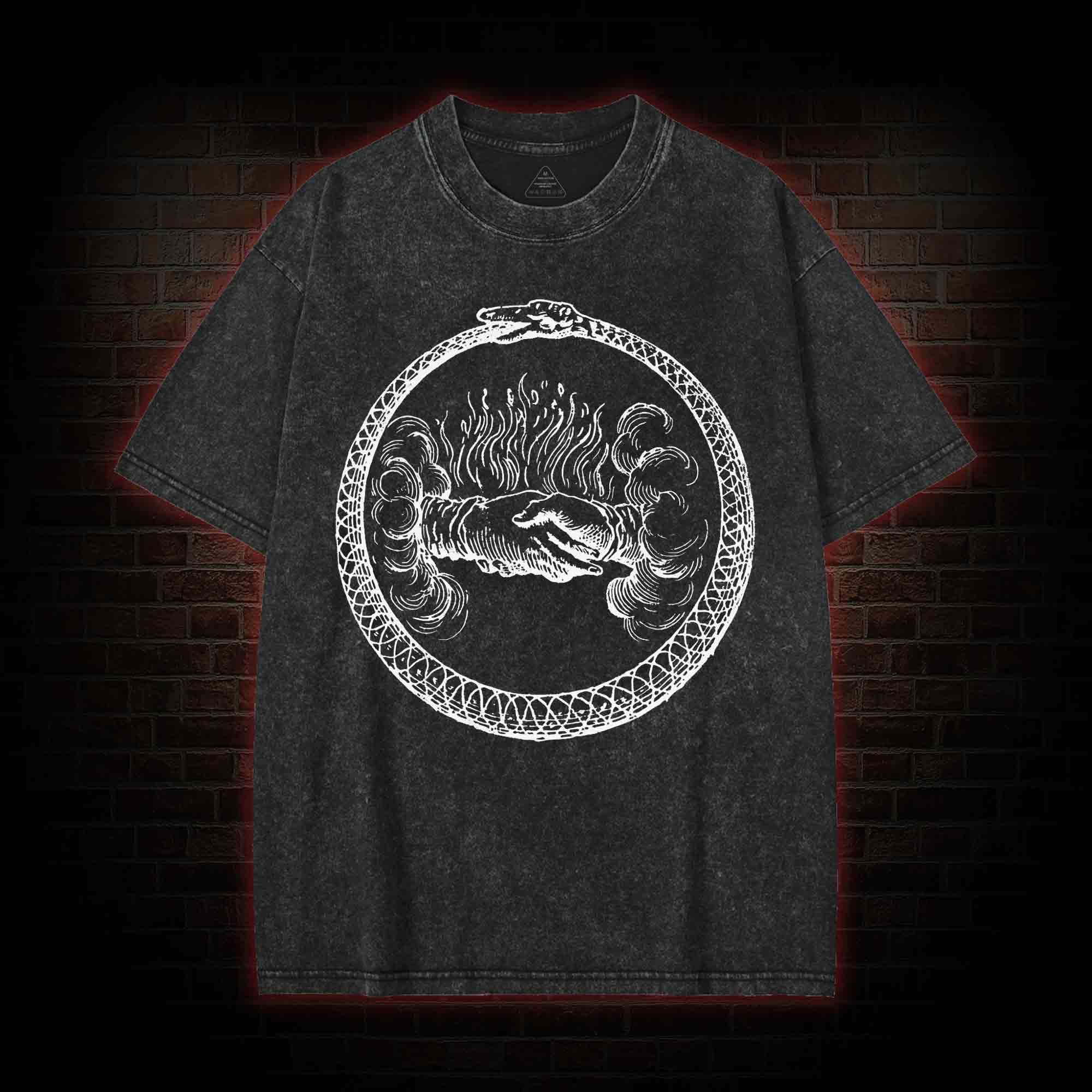 Mysterious Ouroboros Washed T-shirt