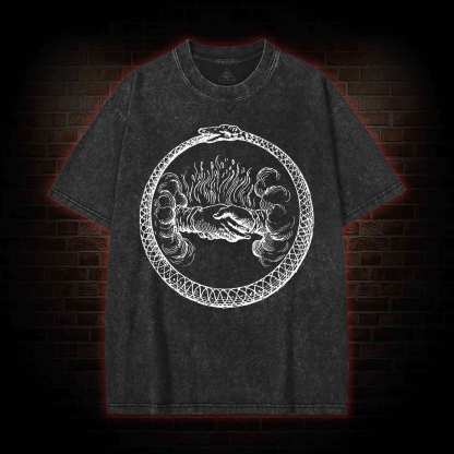 Mysterious Ouroboros Washed T-shirt