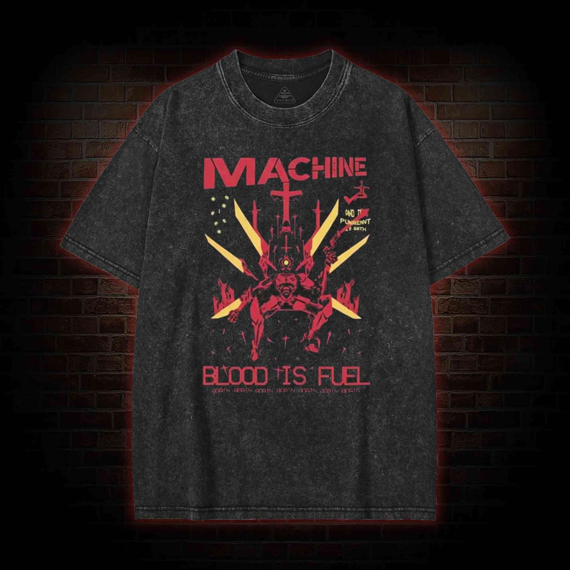 Blood is Fuel Washed T-shirt