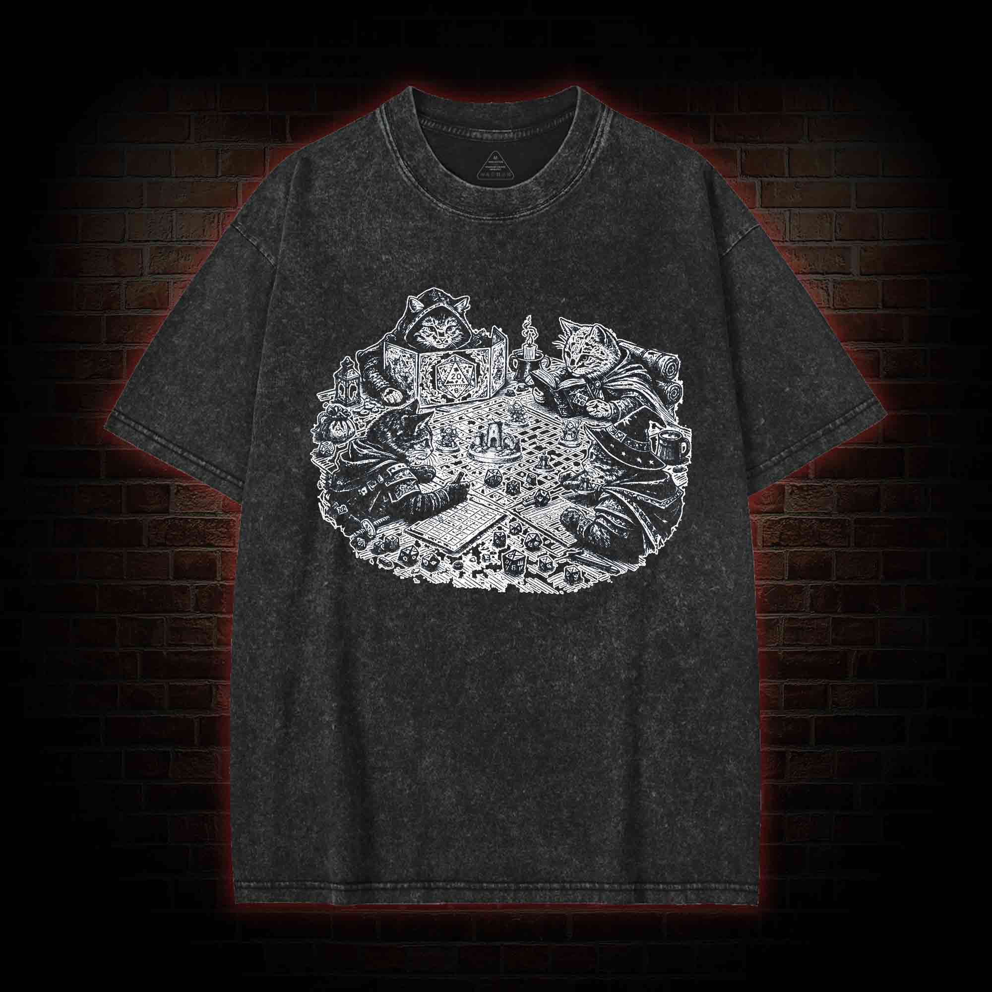 Kitten Cat Person Trendy Washed T-shirt