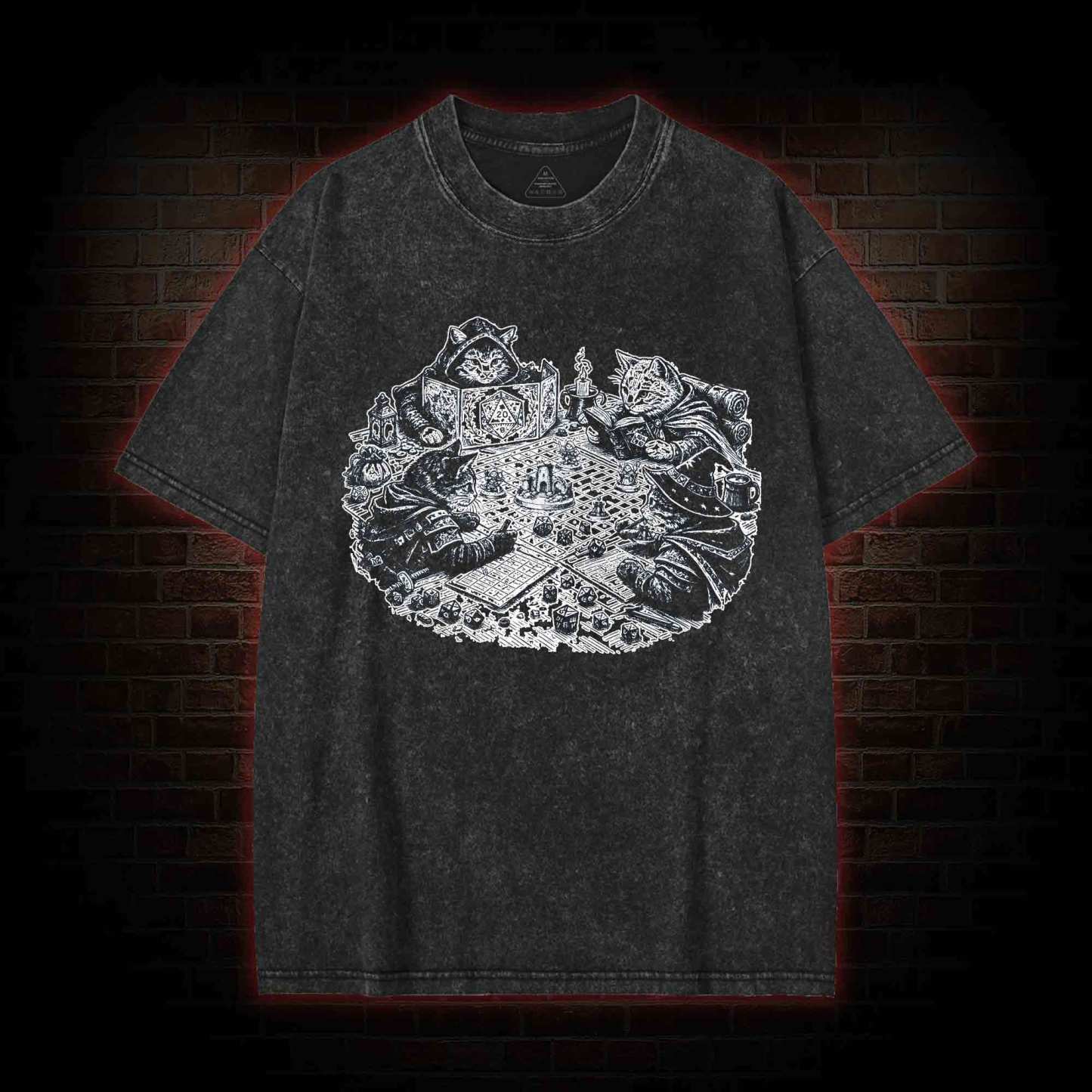 Kitten Cat Person Trendy Washed T-shirt