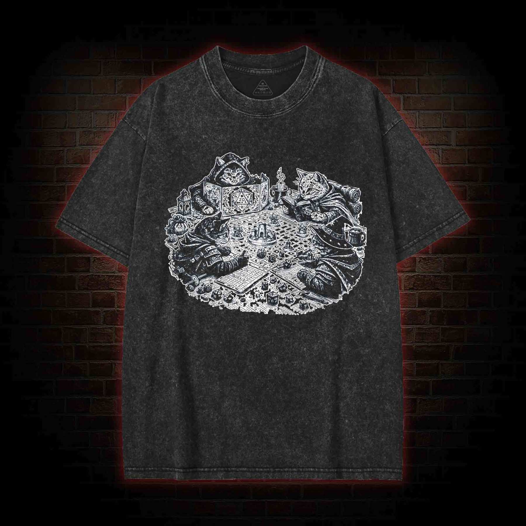 Kitten Cat Person Trendy Washed T-shirt