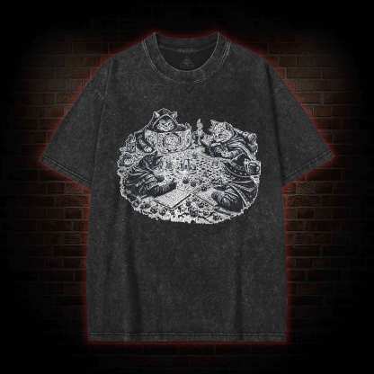 Kitten Cat Person Trendy Washed T-shirt