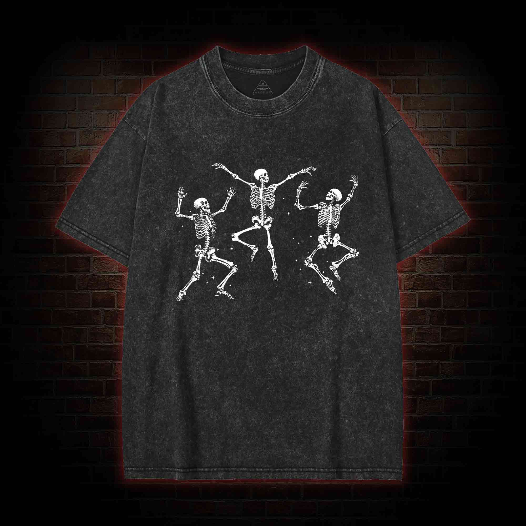 Dancing Skeleton Washed T-shirt