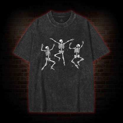 Dancing Skeleton Washed T-shirt