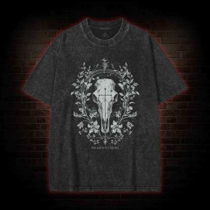 Memento Mori Skull Washed T-shirt