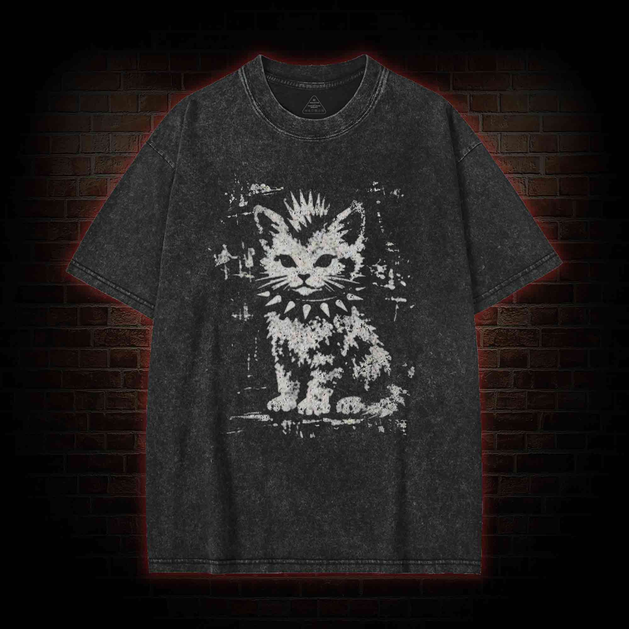 Punk Kitten Washed T-shirt