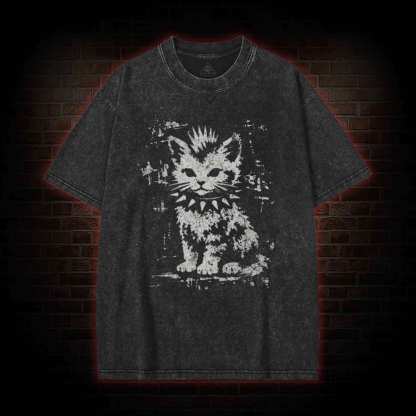 Punk Kitten Washed T-shirt