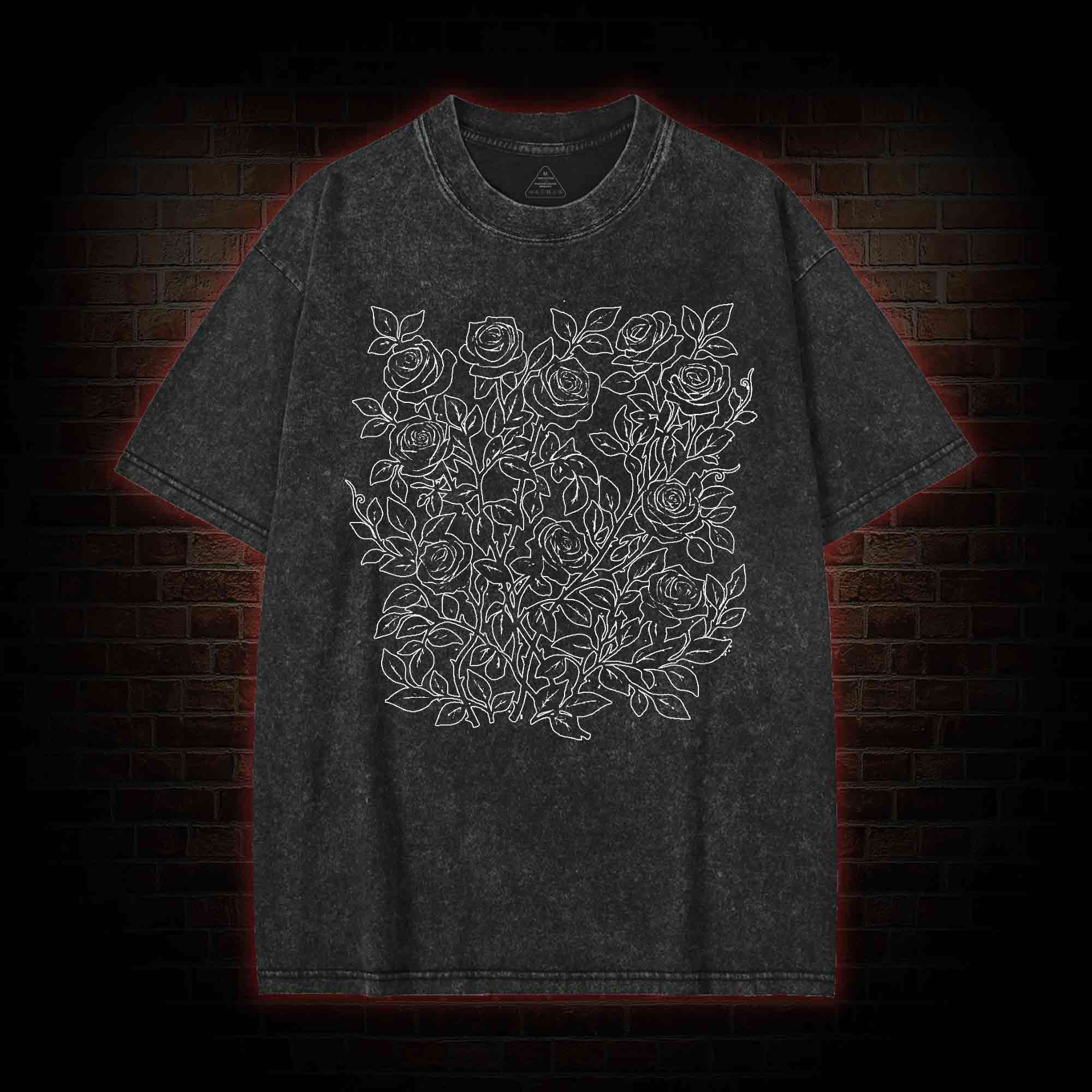 Gothic Flower Washed T-shirt