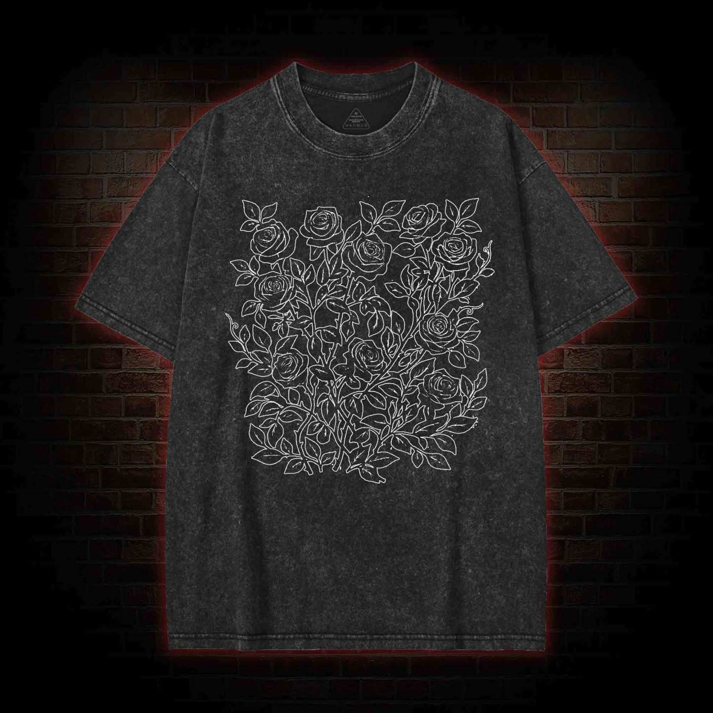 Gothic Flower Washed T-shirt