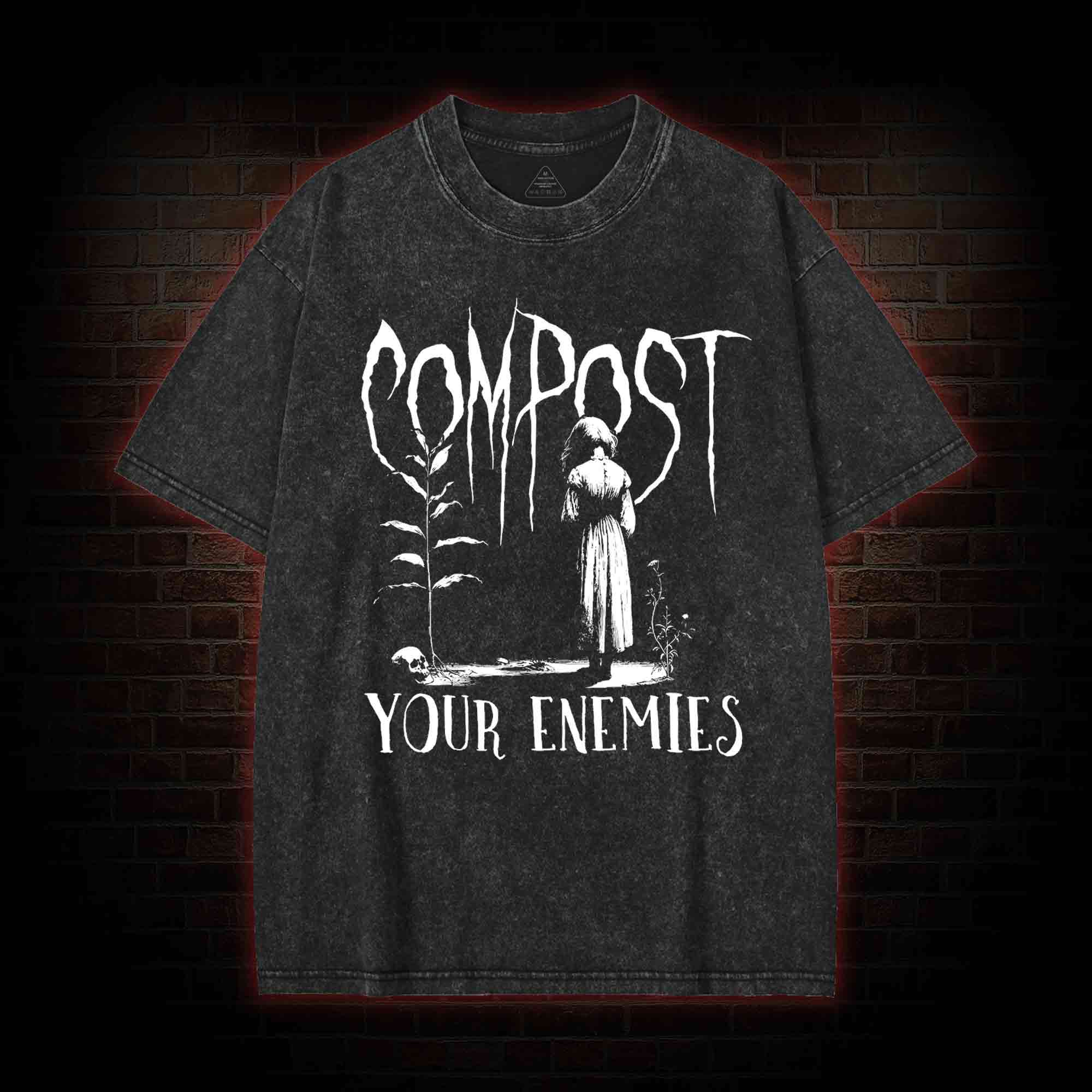 Compost Your Enemies Washed T-shirt