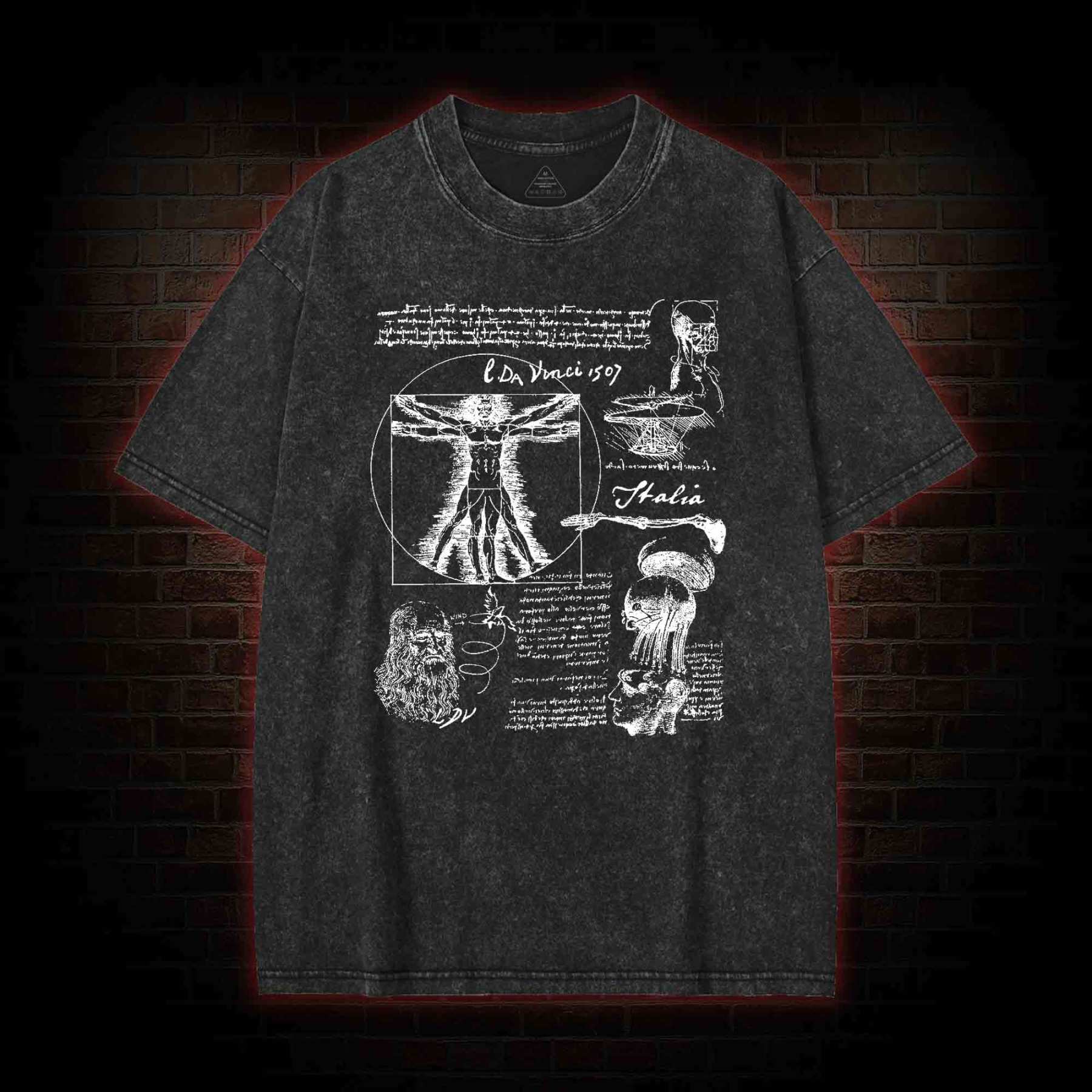 Anatomical Sketch Washed T-shirt