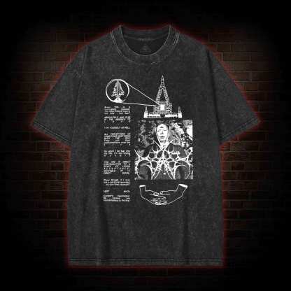 He Rotates His Marshmallow in the Fire Washed T-shirt