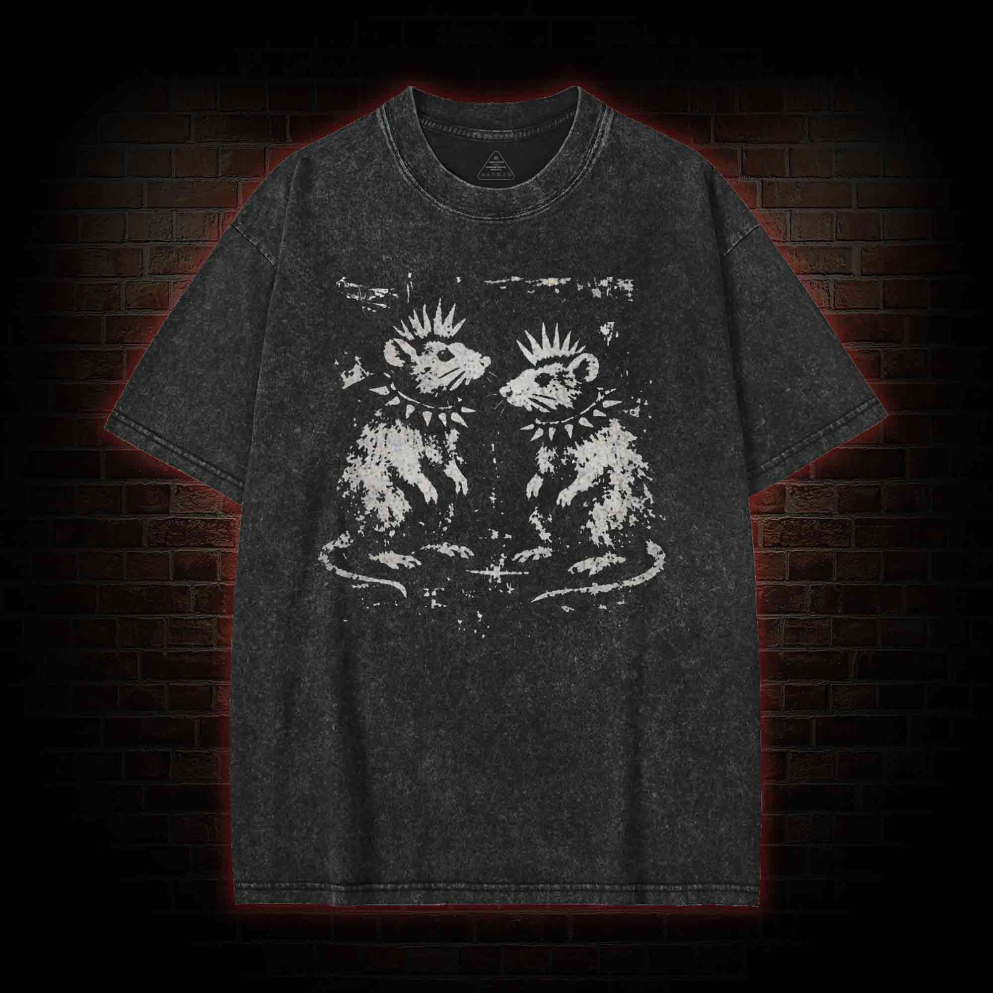 Funny Rat Washed T-shirt