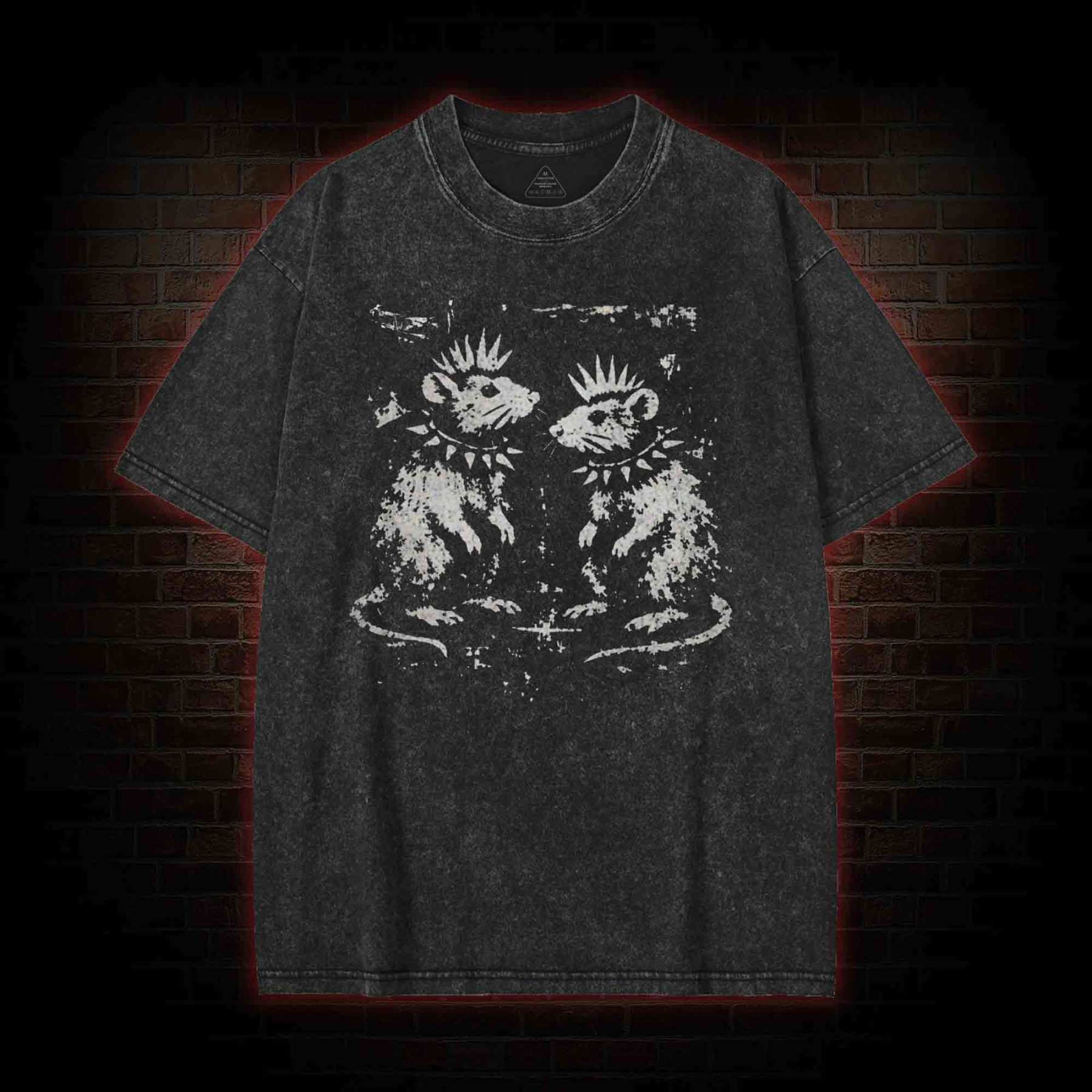 Funny Rat Washed T-shirt