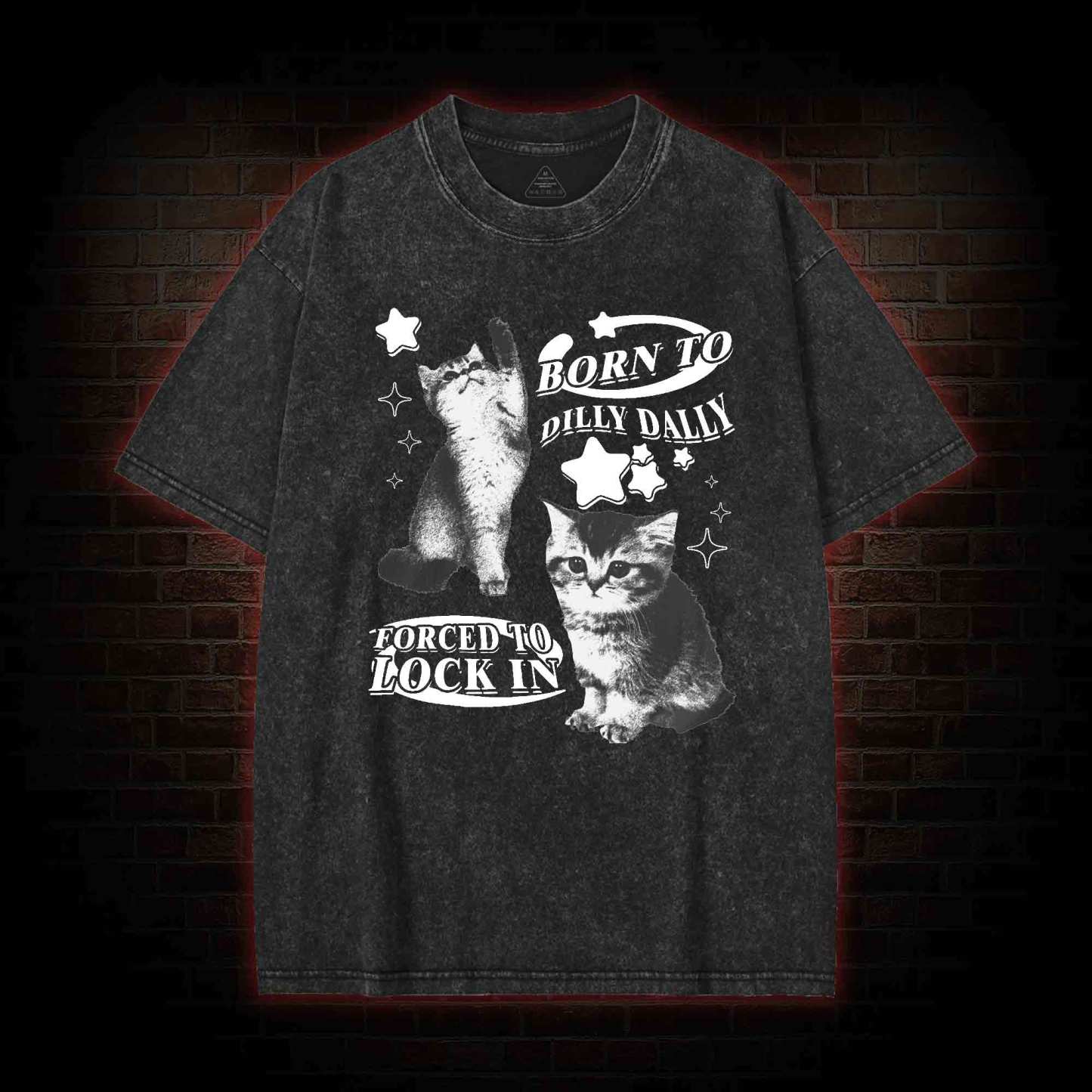 Born to Dilly Dally Forced to Lock on Washed T-shirt