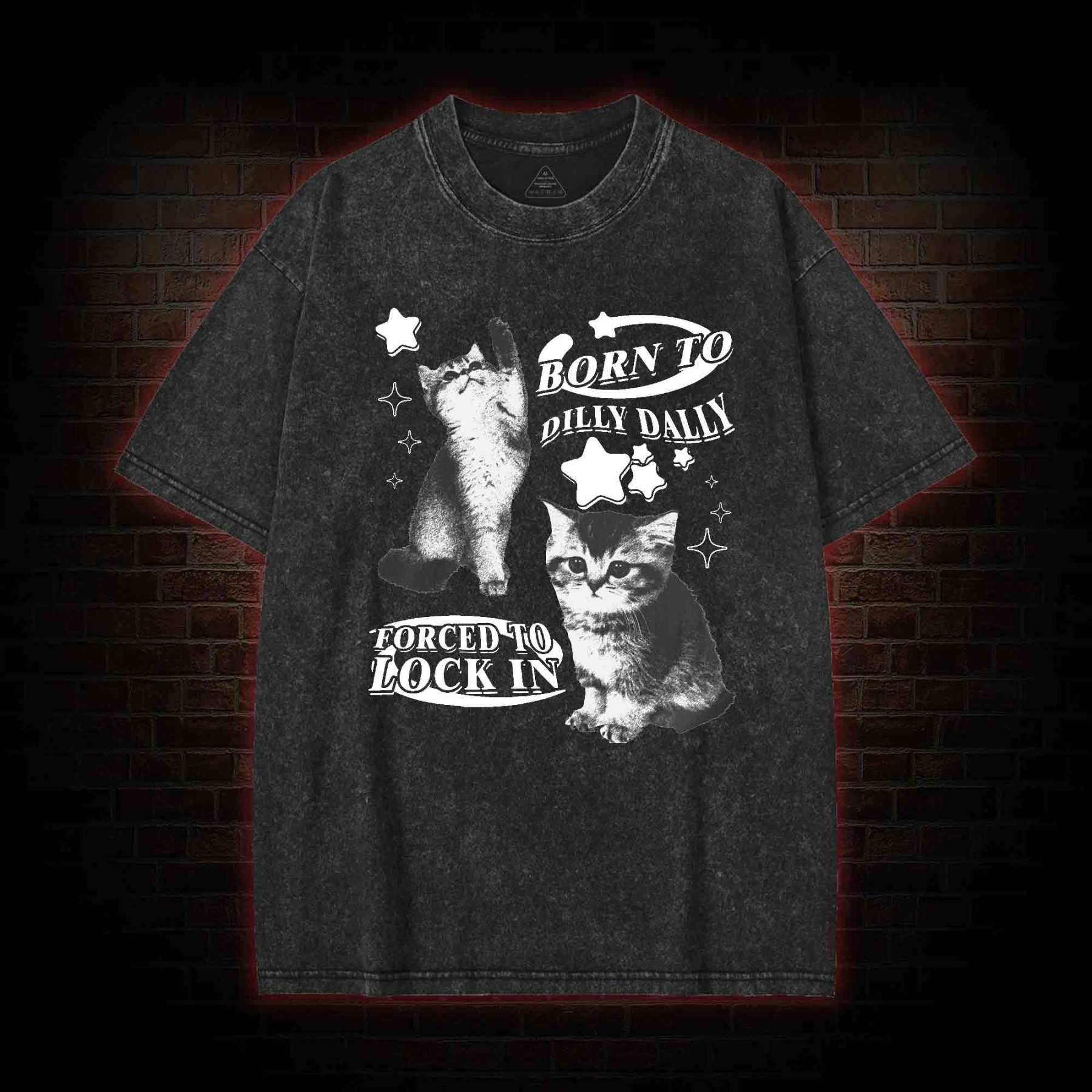 Born to Dilly Dally Forced to Lock on Washed T-shirt