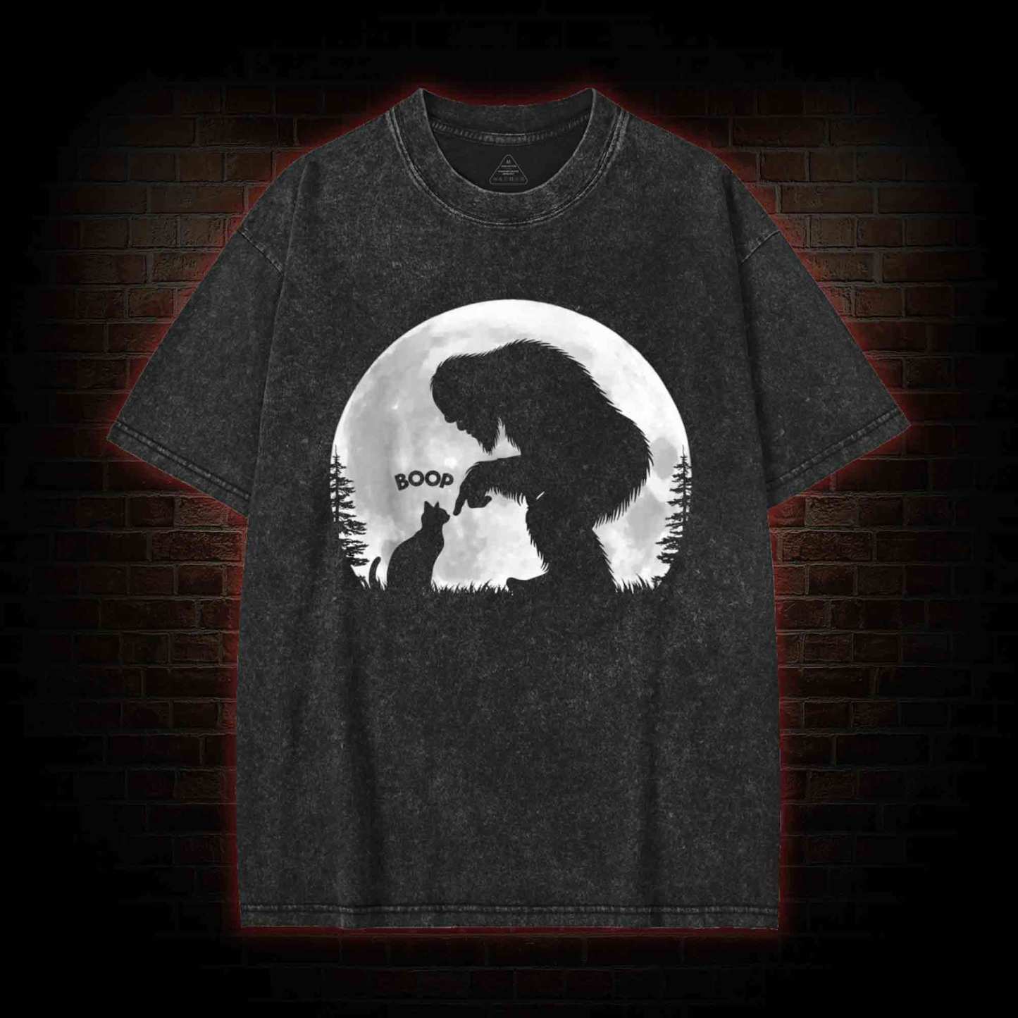 Hand Boop Nose Washed T-shirt