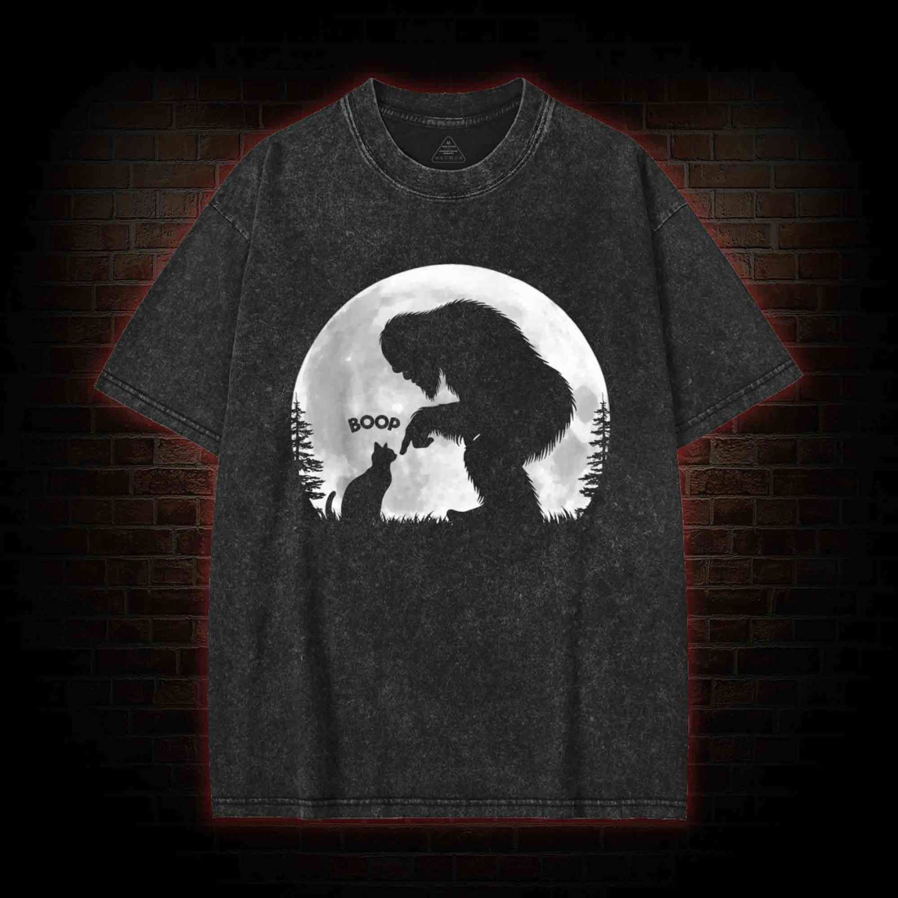 Hand Boop Nose Washed T-shirt