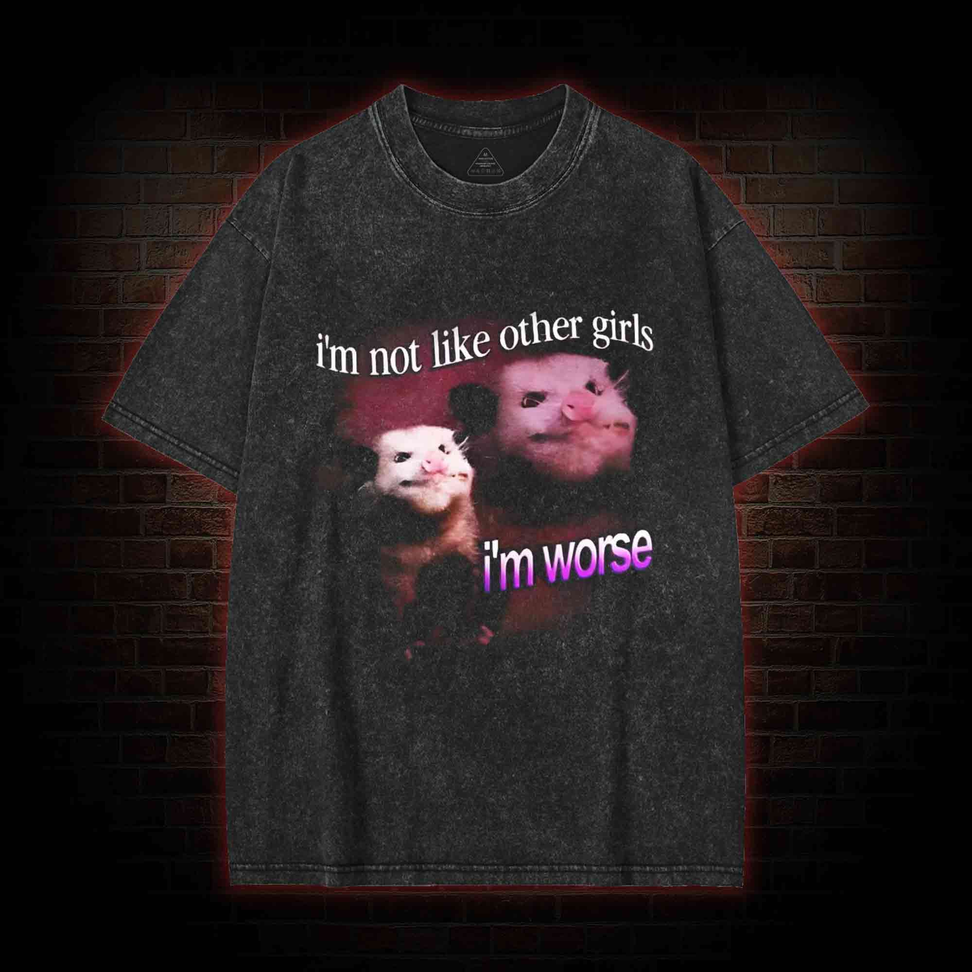 I'm Not Like Other Girls I'm Worse Washed T-shirt