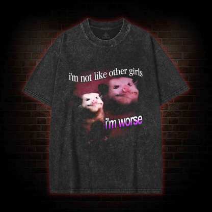 I'm Not Like Other Girls I'm Worse Washed T-shirt