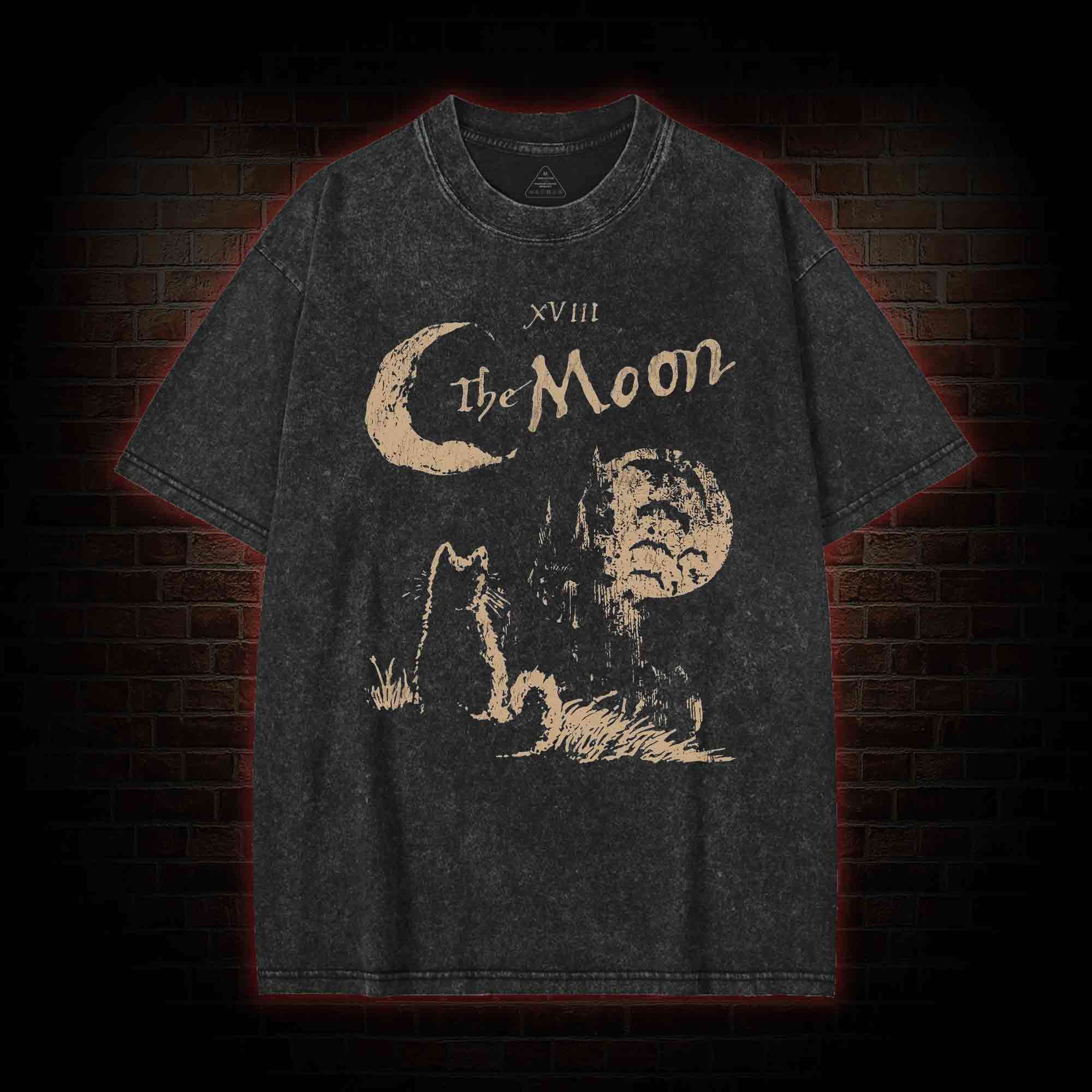 The Moon Cat Washed T-shirt
