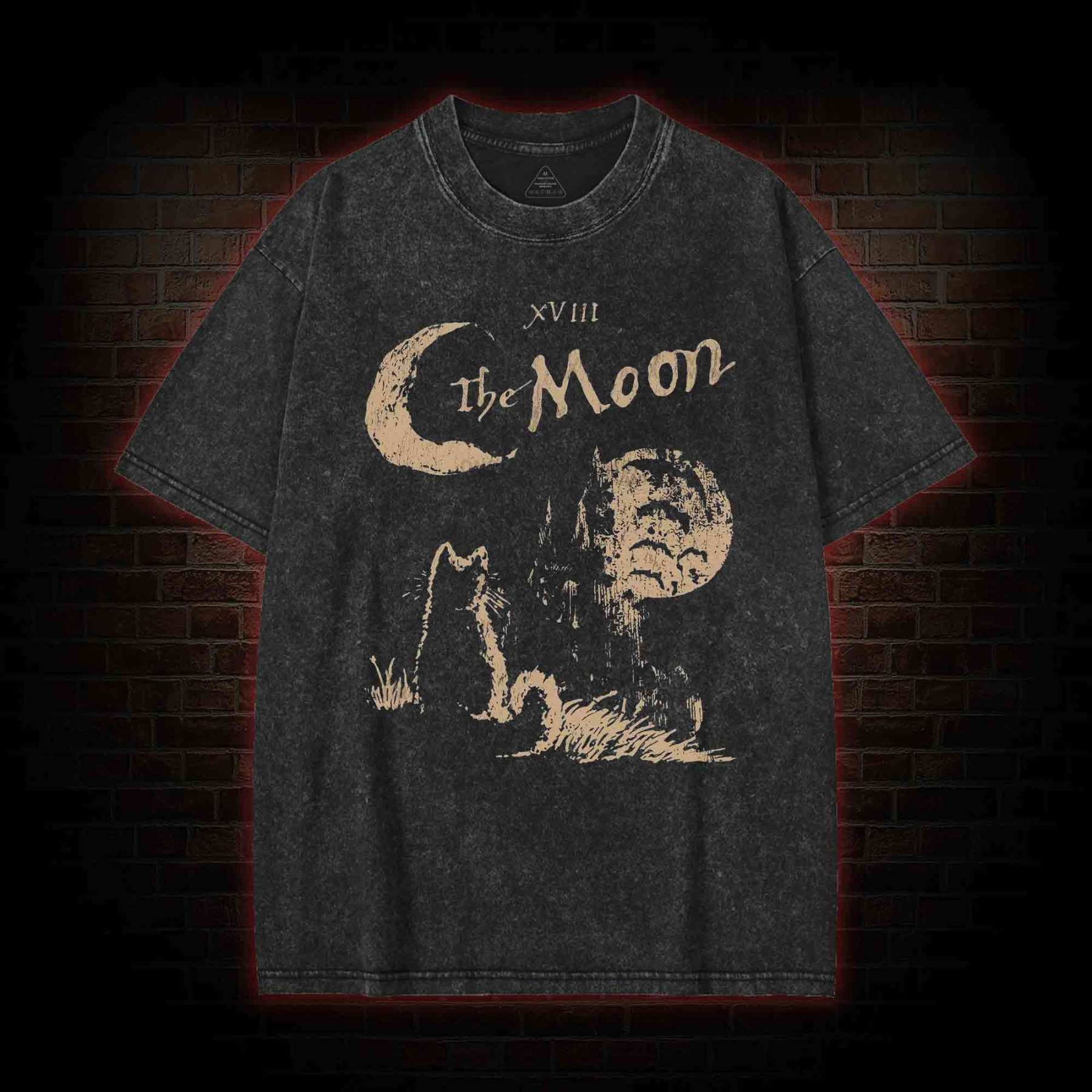 The Moon Cat Washed T-shirt