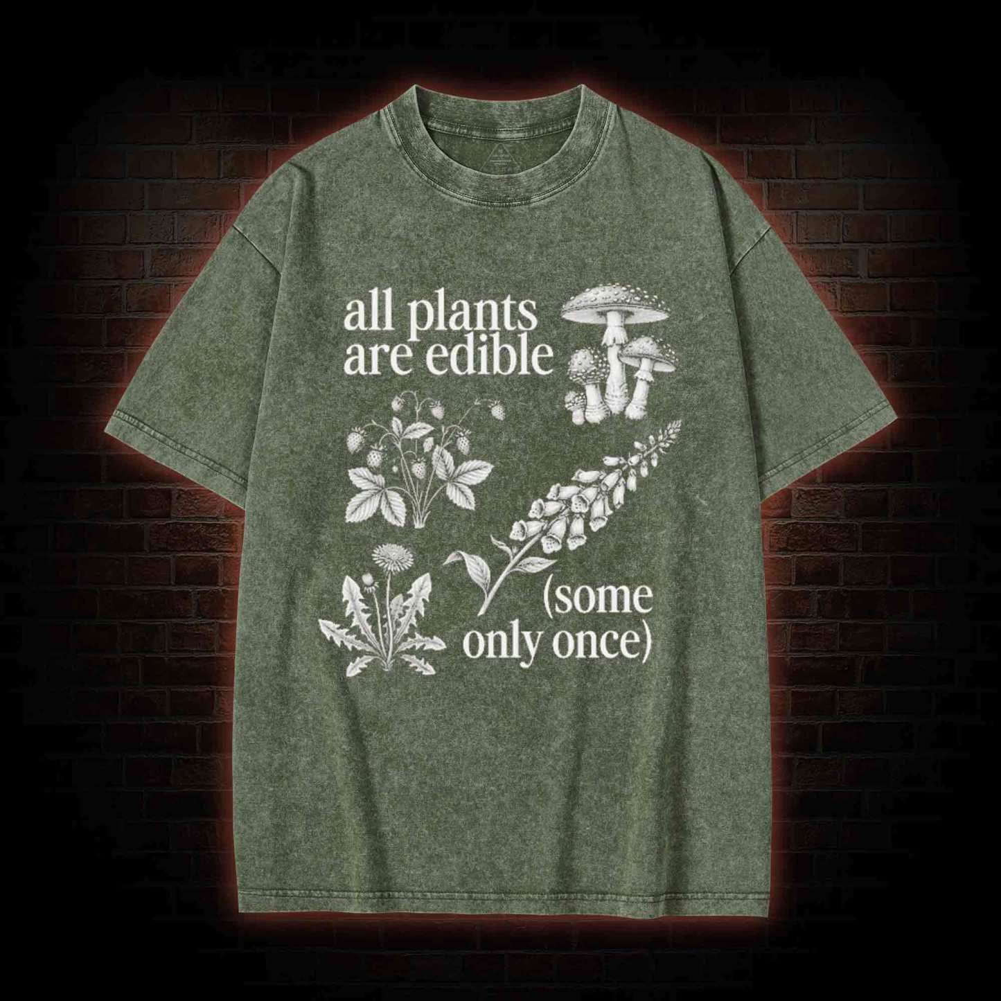 All Plants are Edible Washed T-shirt