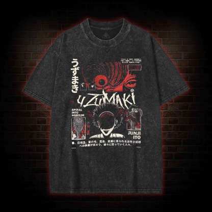 Spiral into Horror Washed T-shirt