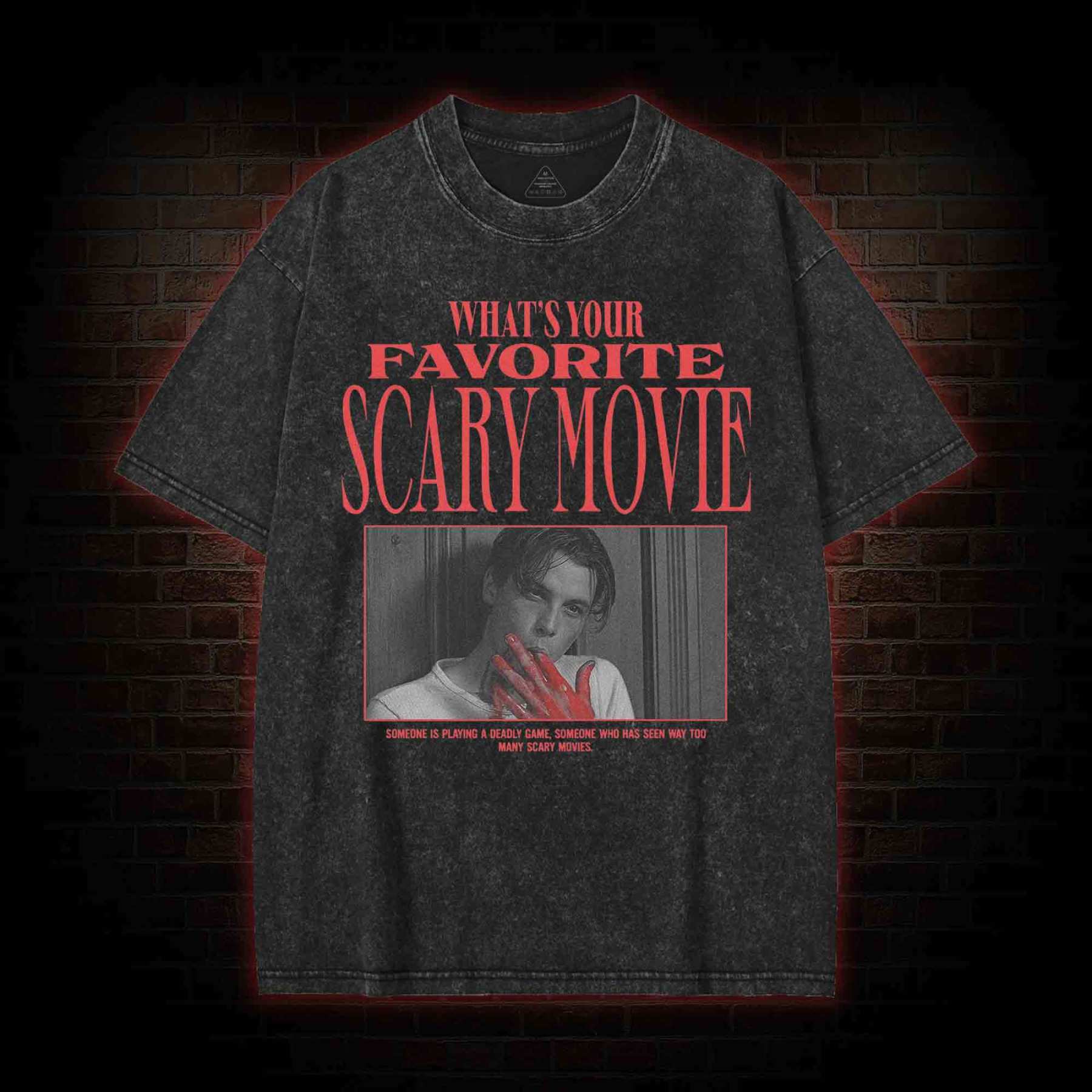 What's Your Favorite Scary Movie Washed T-shirt