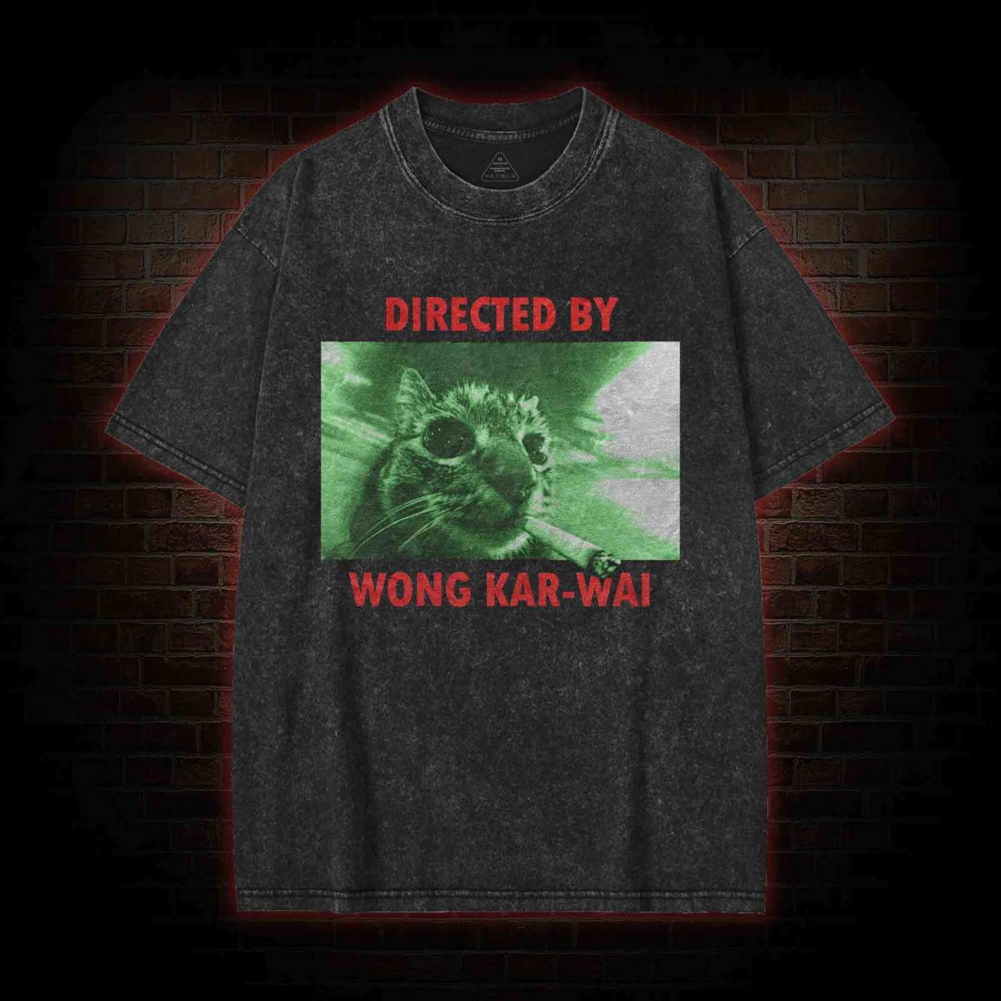 Wong Kar-wai Cat Washed T-shirt