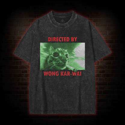 Wong Kar-wai Cat Washed T-shirt