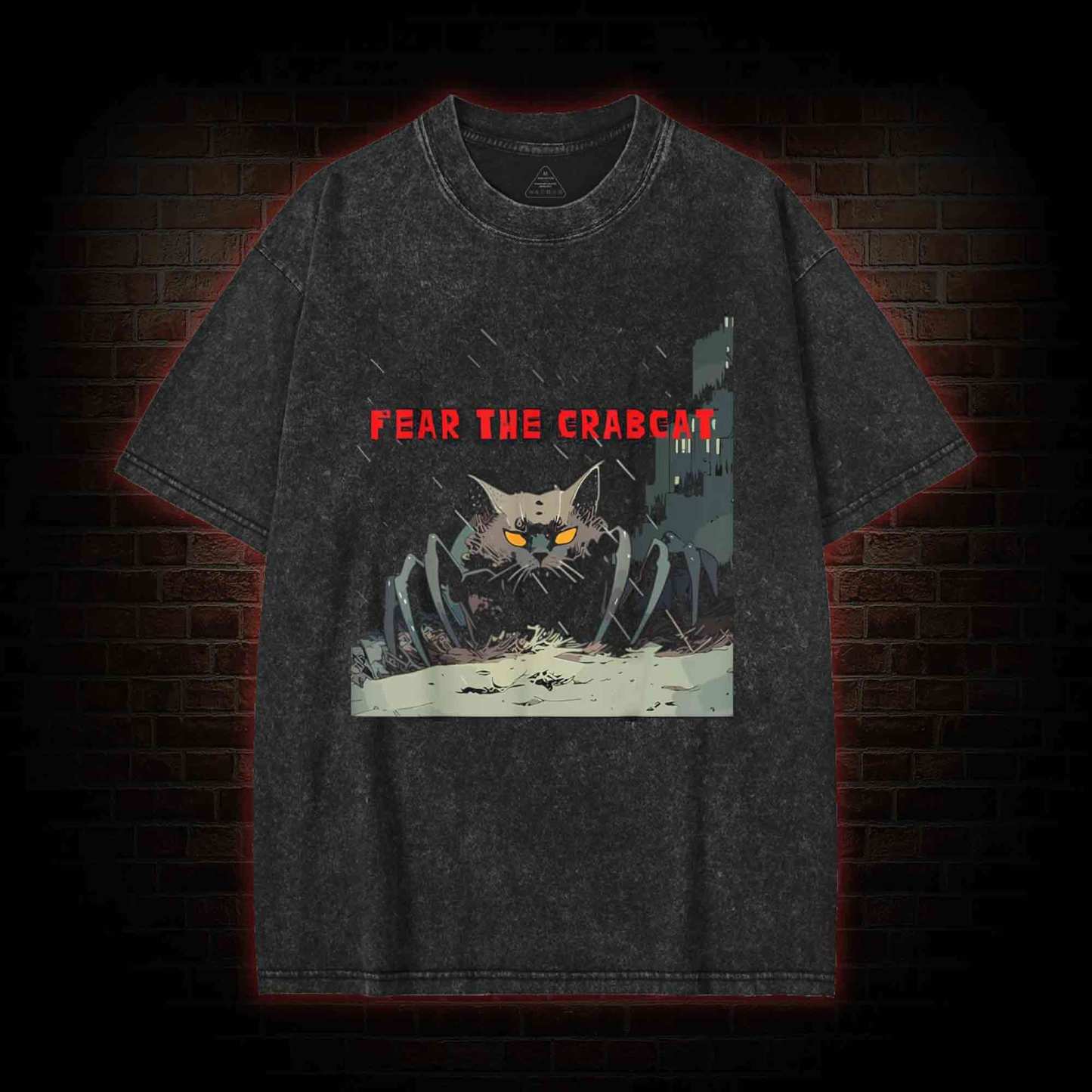 Fear the Crabcat Washed T-shirt