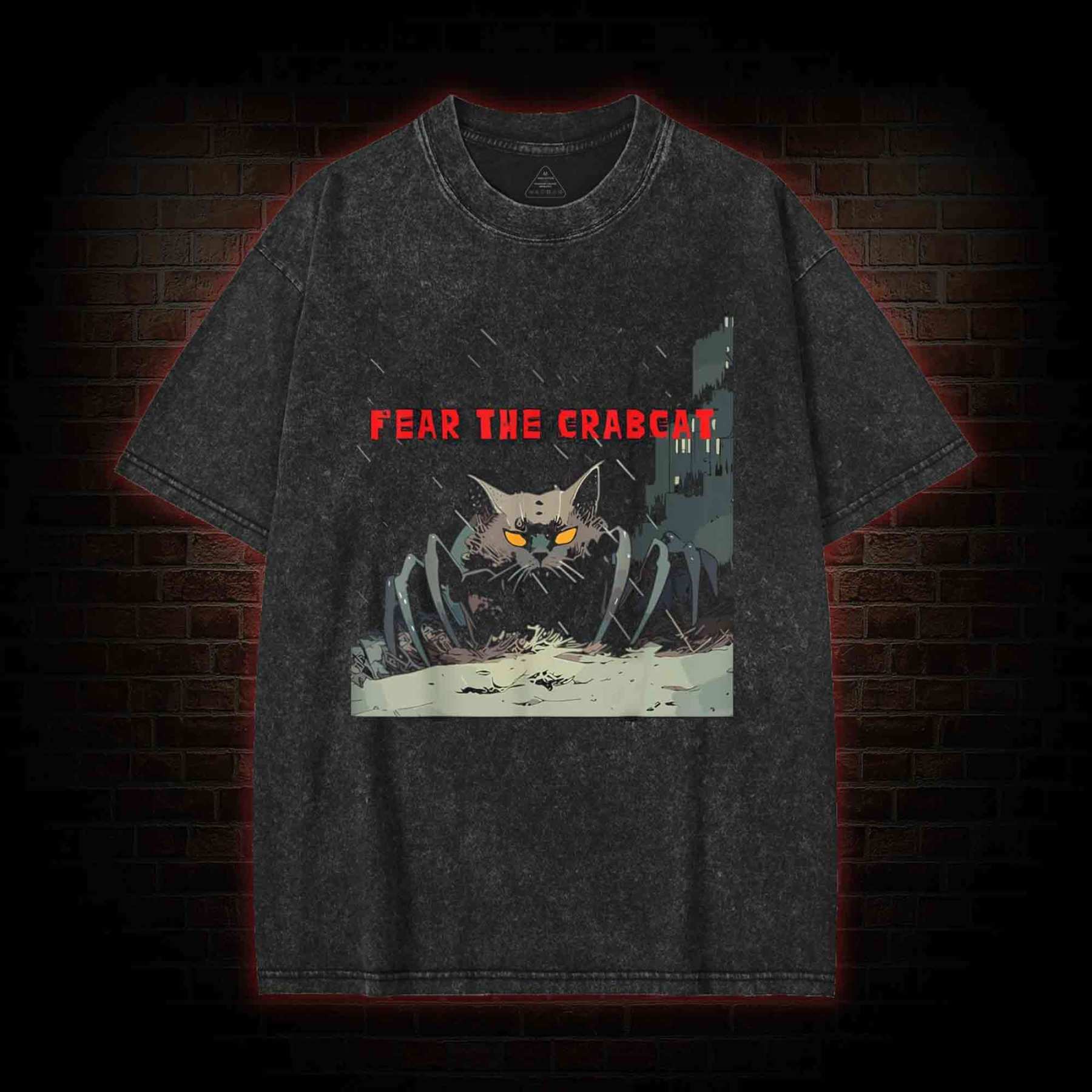 Fear the Crabcat Washed T-shirt