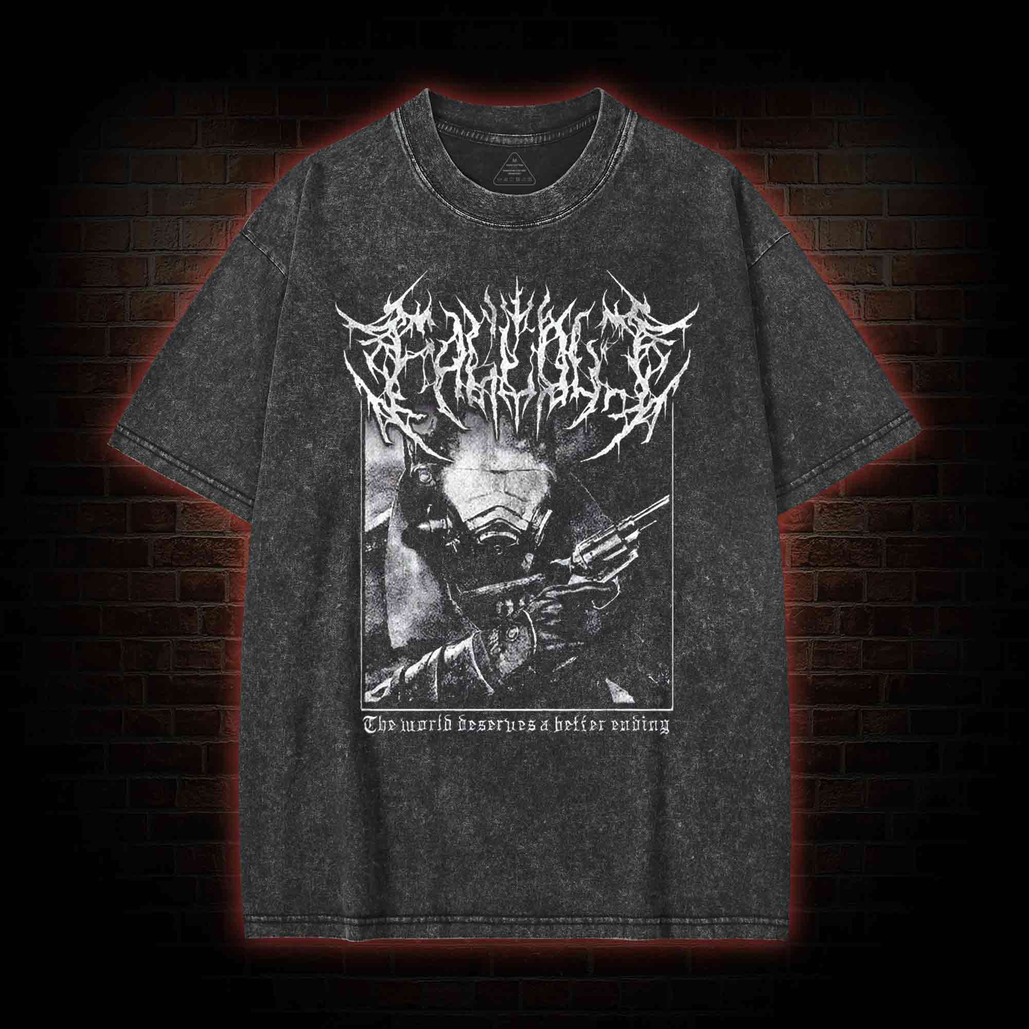 The World Deserves a Better Ending Washed T-shirt