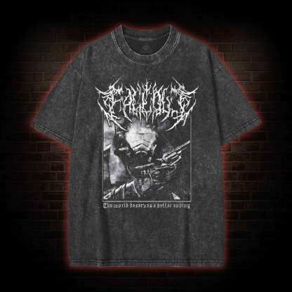 The World Deserves a Better Ending Washed T-shirt