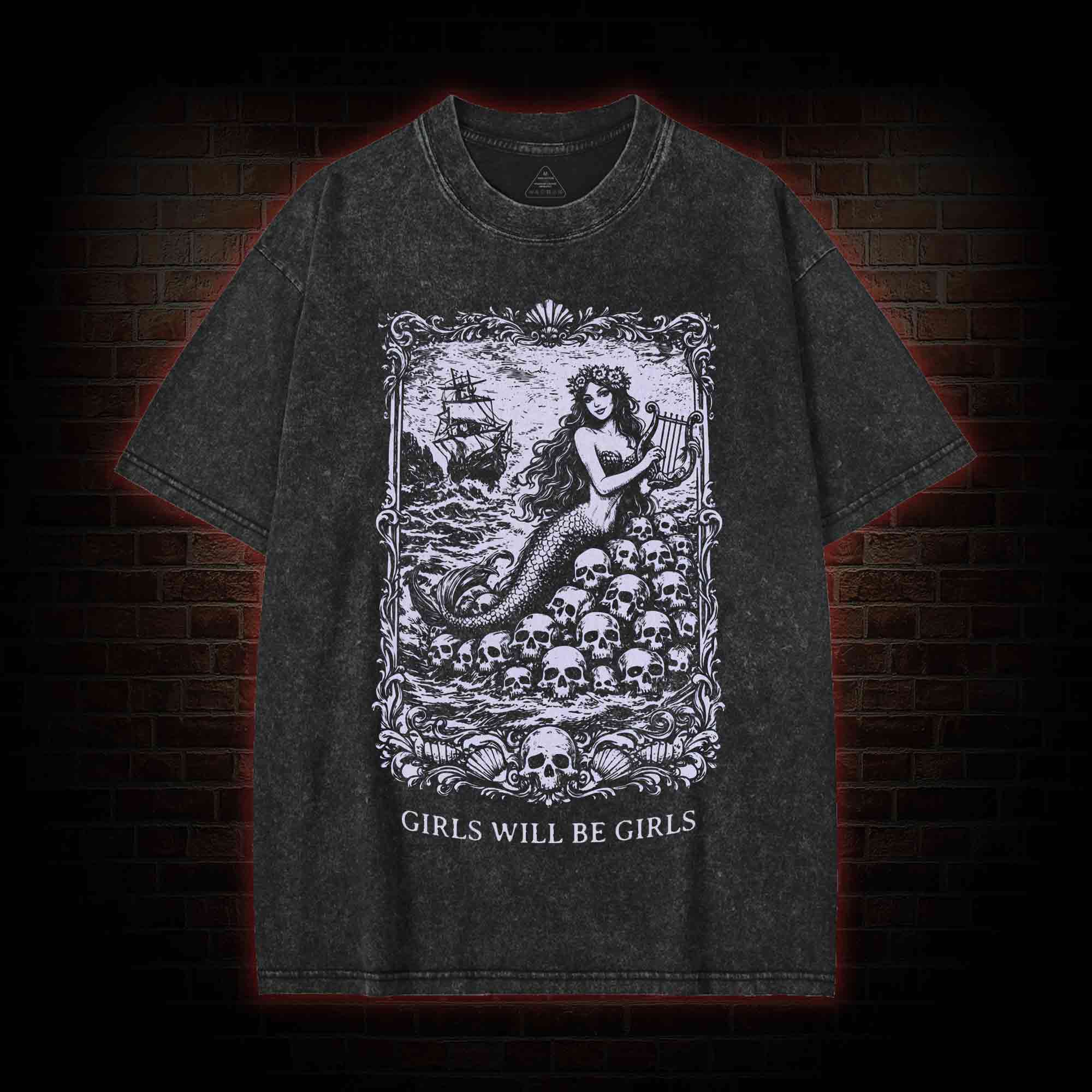 Girls will be Girls Washed T-shirt