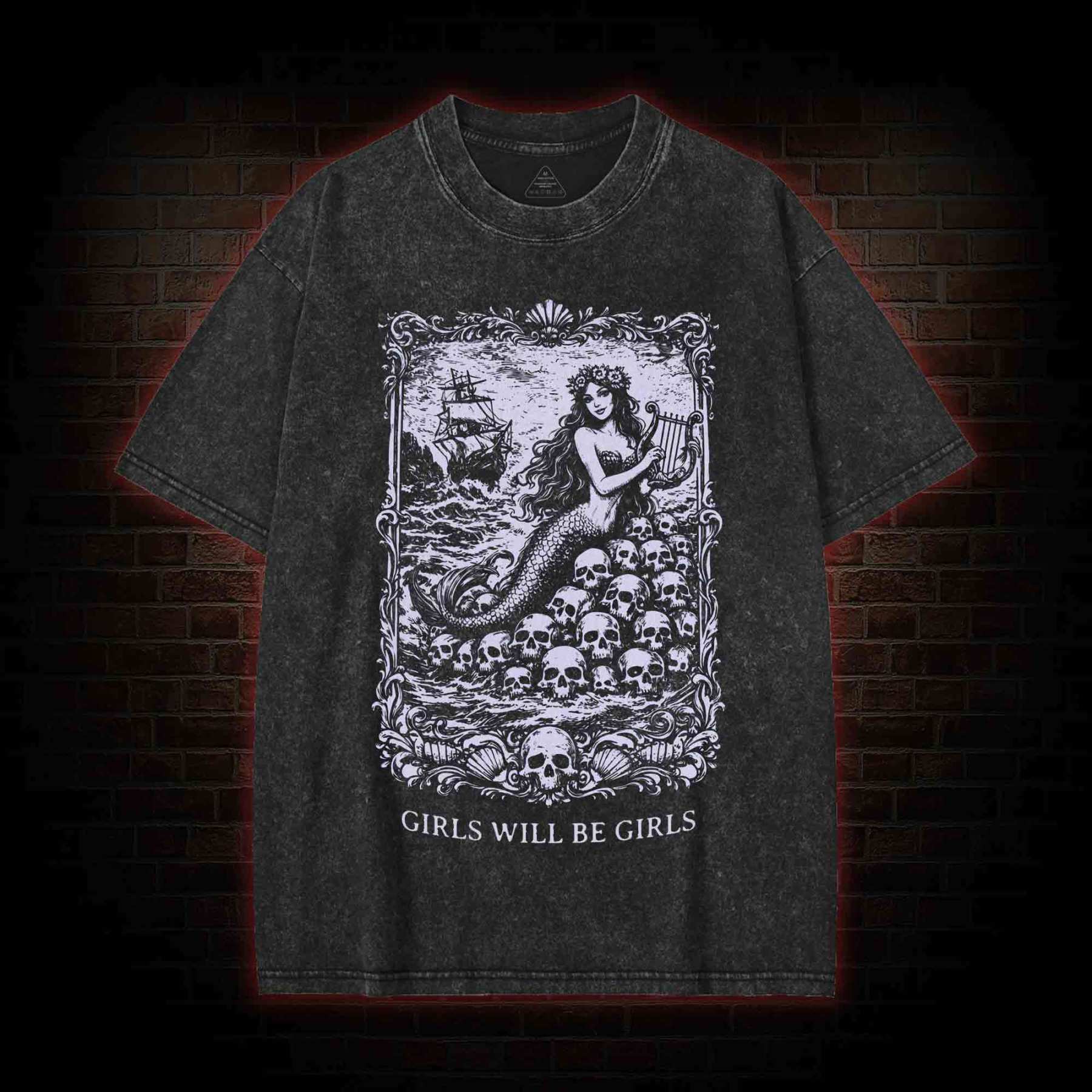 Girls will be Girls Washed T-shirt