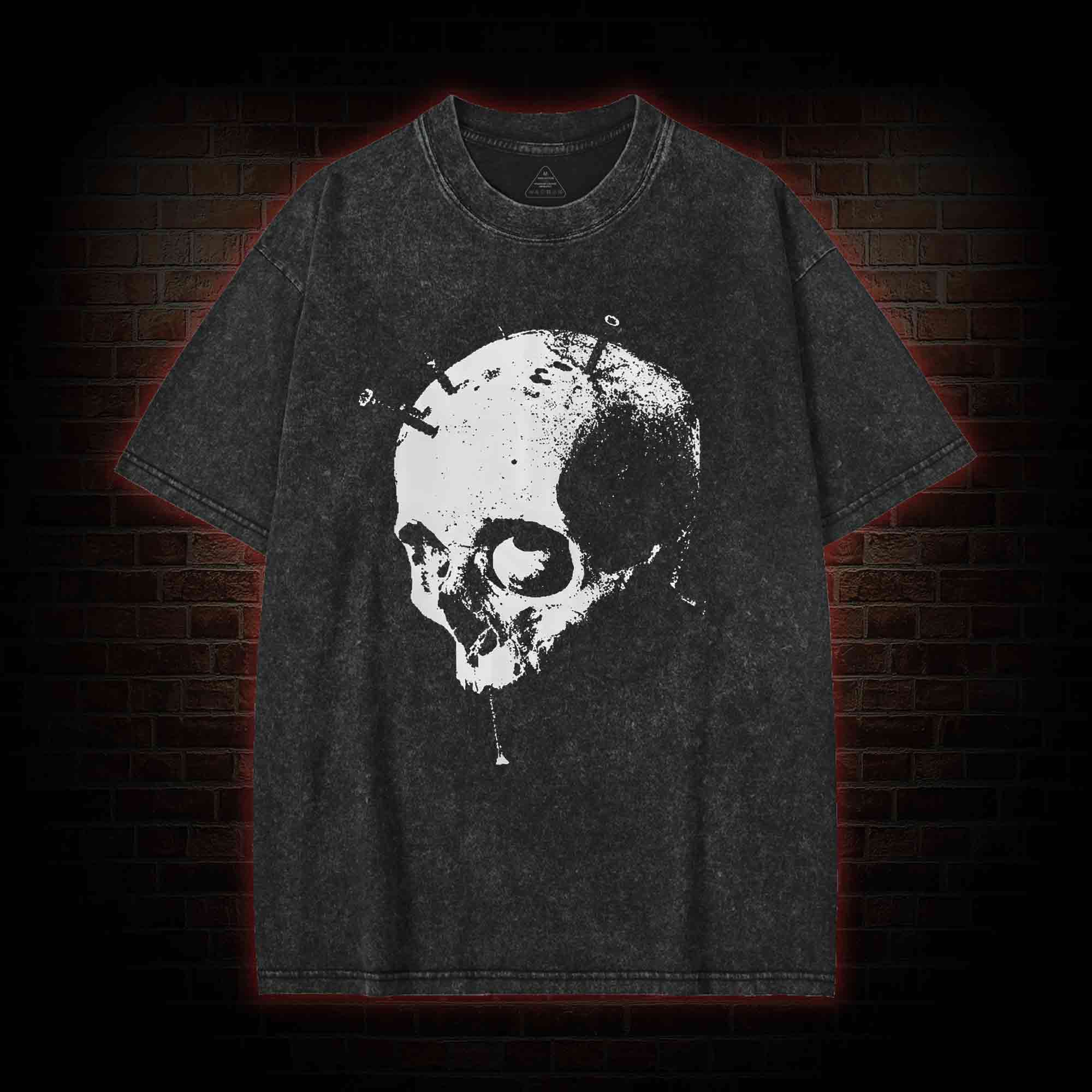 Skull Gothic Art Washed T-shirt